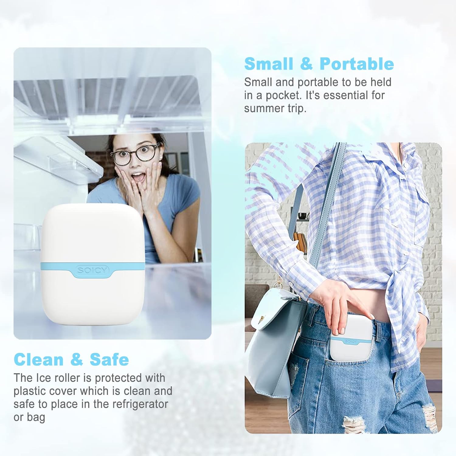 RODILLO DE HIELO PARA ROSTRO Y OJOS LEESHINE AZUL CON ESTUCHE DE VIAJE - 5