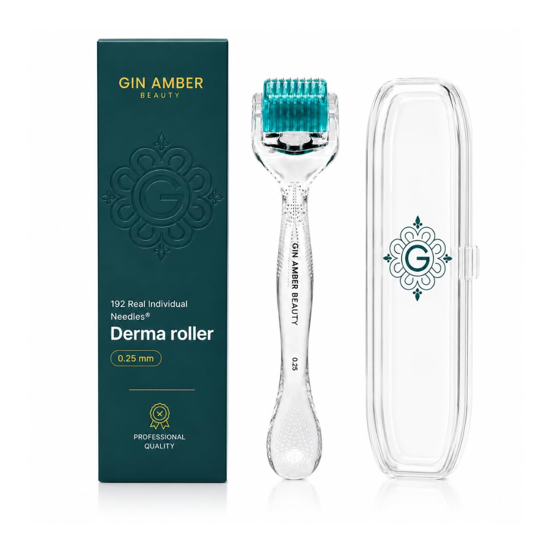 DERMA ROLLER GIN AMBER 0.25MM PARA ROSTRO CON 192 MICROAGUJAS - 1