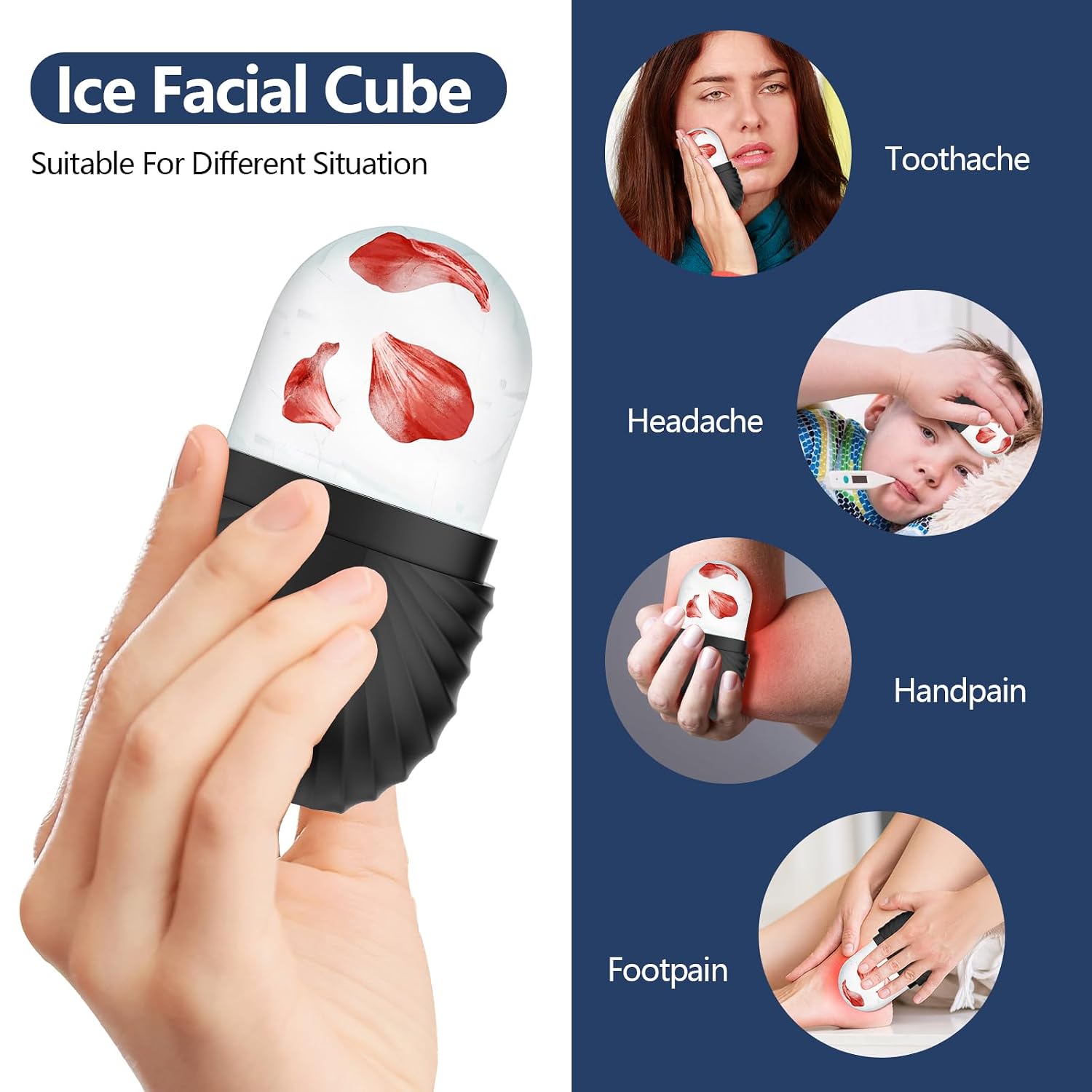 RODILLO DE HIELO PARA ROSTRO Y OJOS ZPU NEGRO - 3