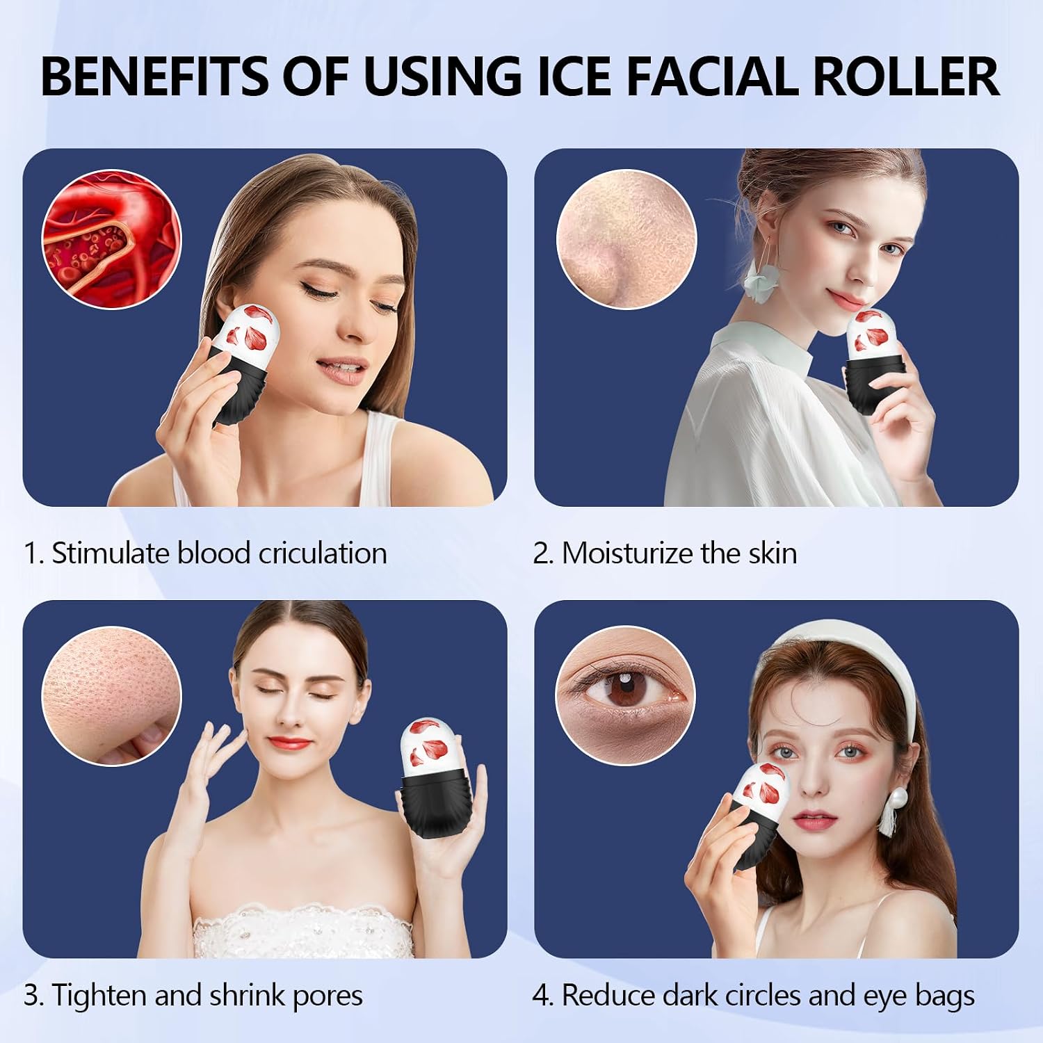 RODILLO DE HIELO PARA ROSTRO Y OJOS ZPU NEGRO - 4