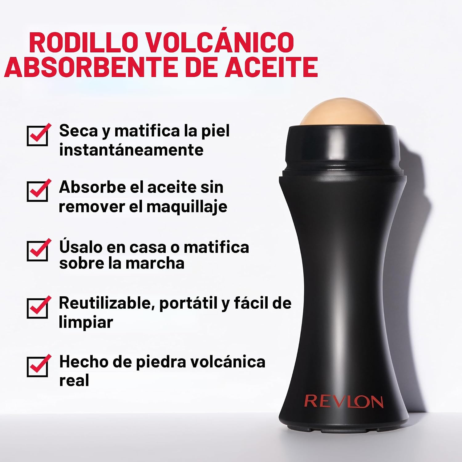 RODILLO FACIAL ABSORBENTE DE ACEITE REVLON VOLCÁNICO NEGRO 1 UNIDAD - 2