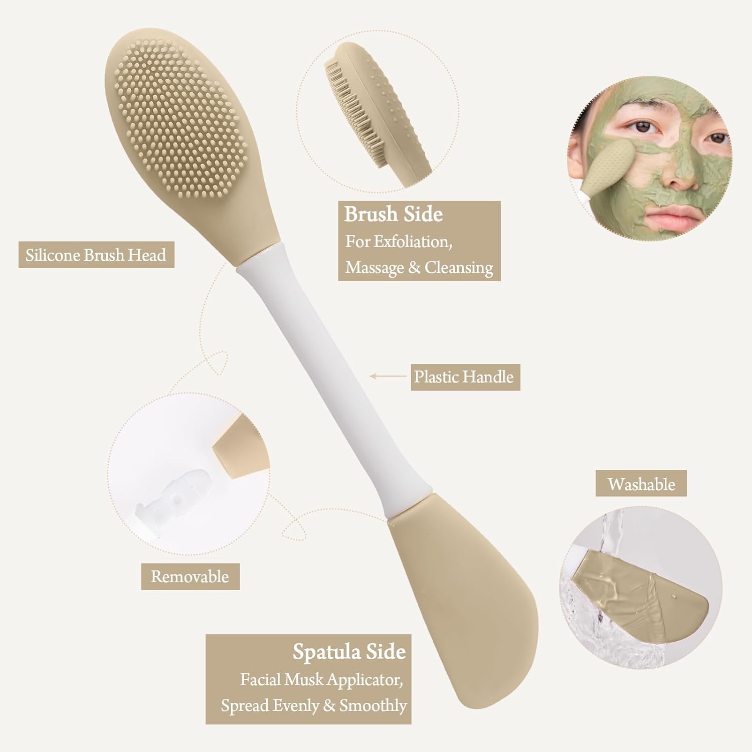 SET DE HERRAMIENTAS FACIALES REAL PERFECTION GUA SHA Y RODILLO DE JADE BLANCO - 4