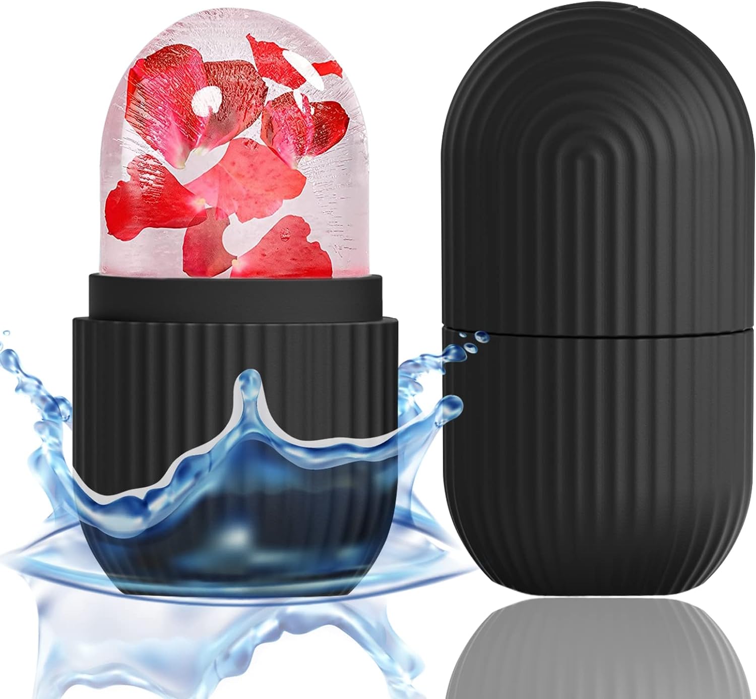 RODILLO FACIAL DE HIELO XHJRI NEGRO PARA MASAJE Y CUIDADO DE PIEL - 1