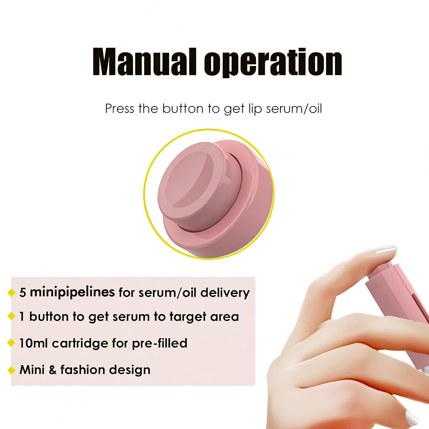 DERMA ROLLER TIDEWISH 105 AGUJAS TITANIO 0.25 MM CON DEPÓSITO PARA SUERO ROSA - 4