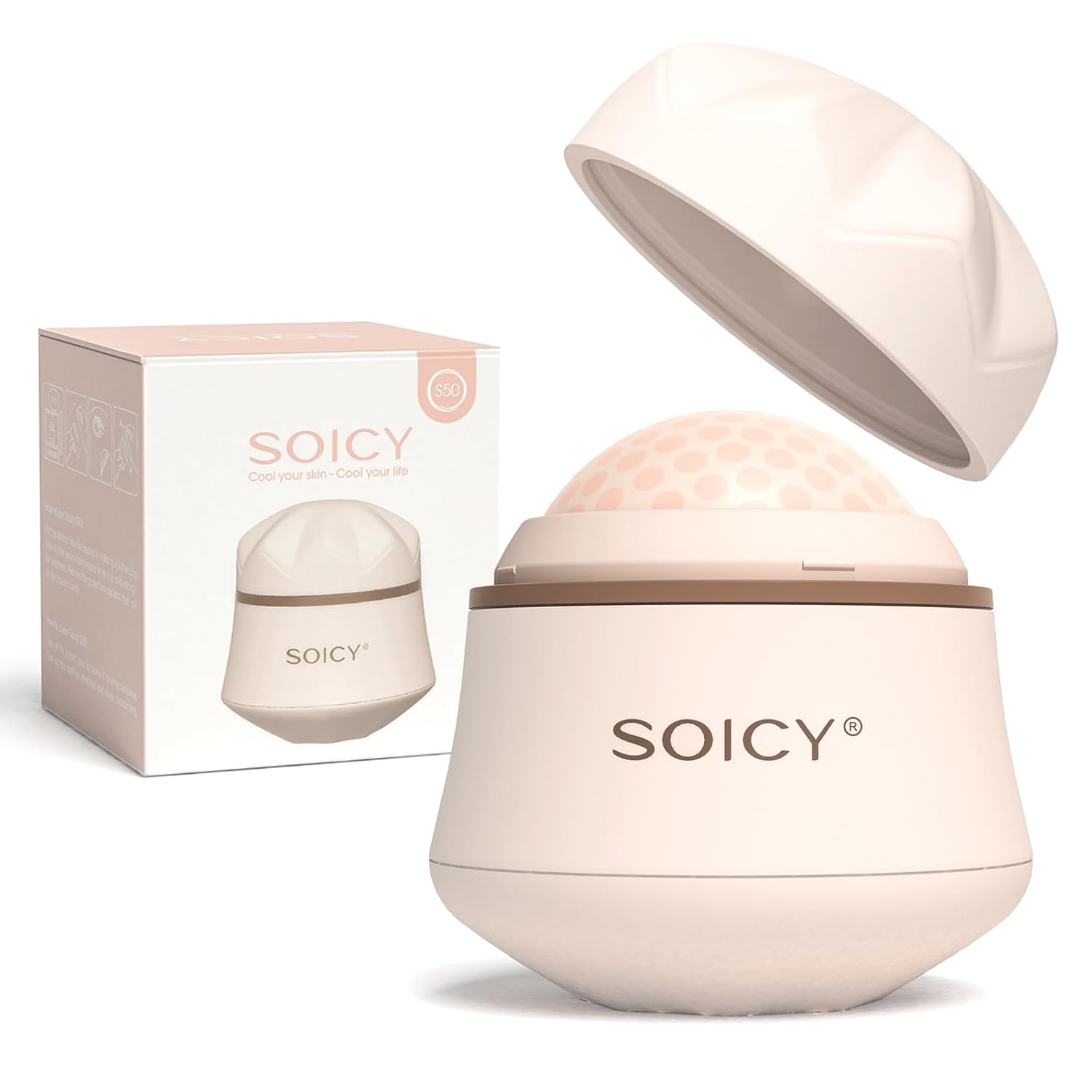 RODILLO DE HIELO PARA ROSTRO Y OJOS LEESHINE S50 ROSA - 1