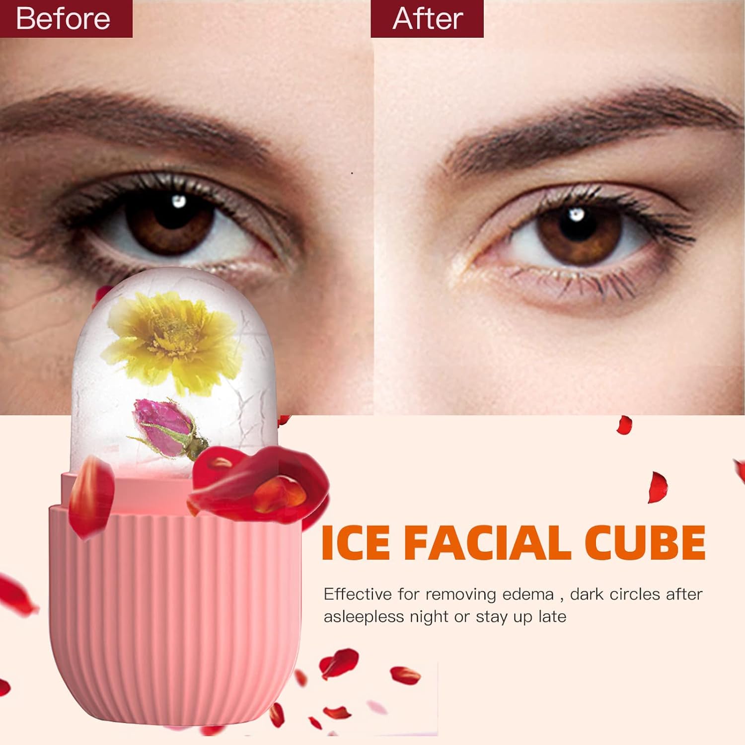RODILLO DE HIELO PARA ROSTRO XHJRI ROSA - 2
