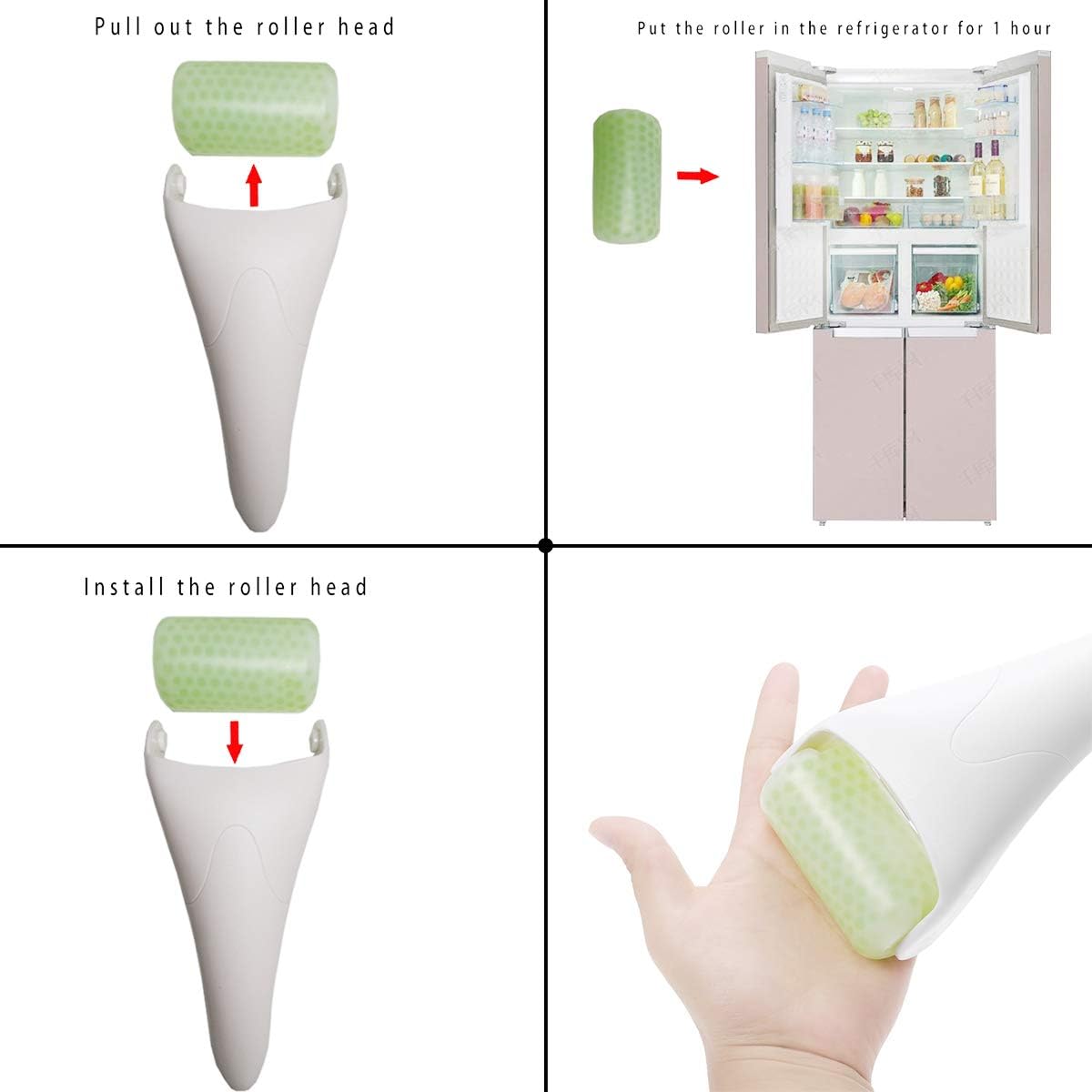 SET DE MASAJE FACIAL 3 EN 1 CHIKONI CON RODILLO DE JADE, GUA SHA Y RODILLO DE HIELO - 3