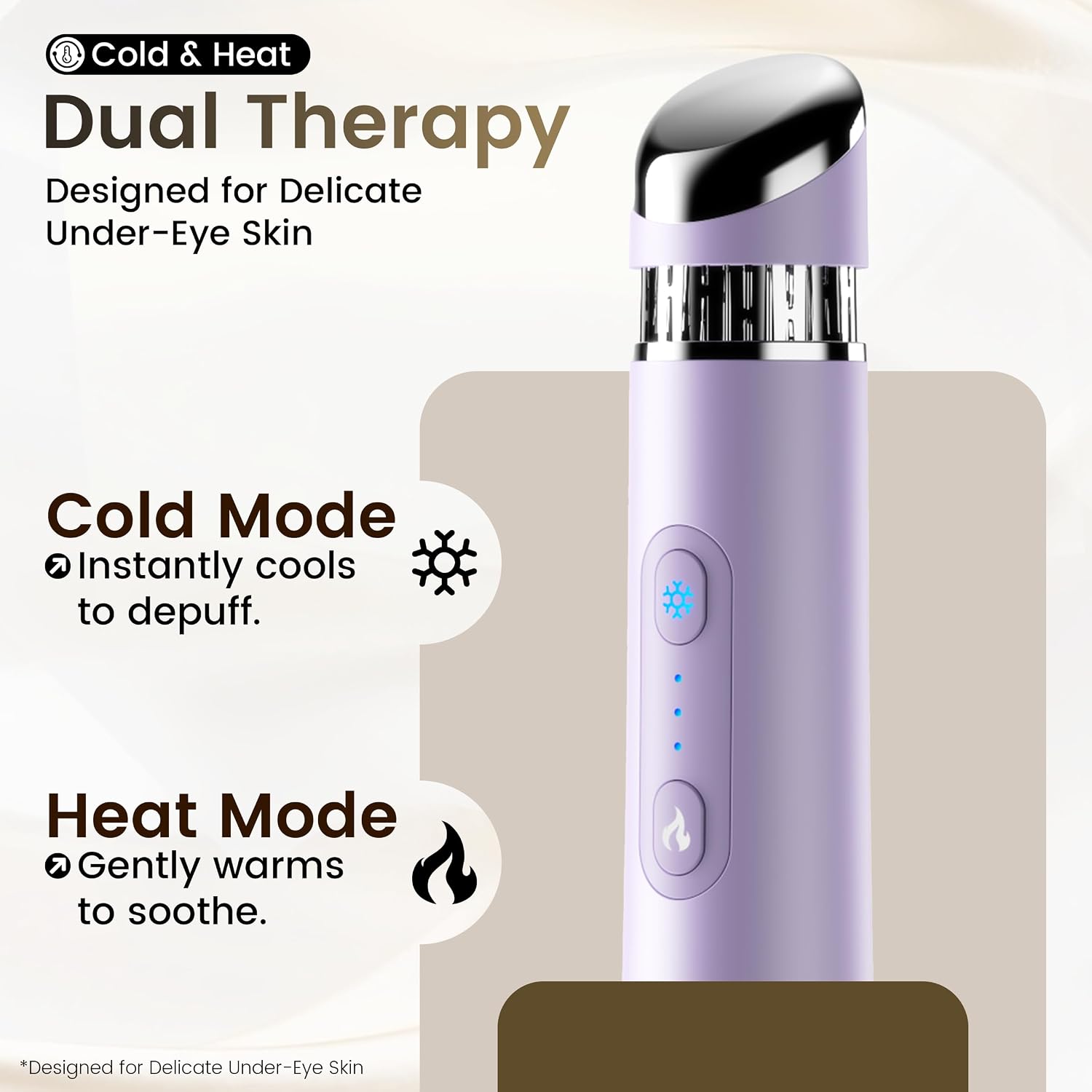 MASAJEADOR FACIAL SLLIOS DEPUFFING WAND 2 EN 1 CALOR Y FRÍO - 3