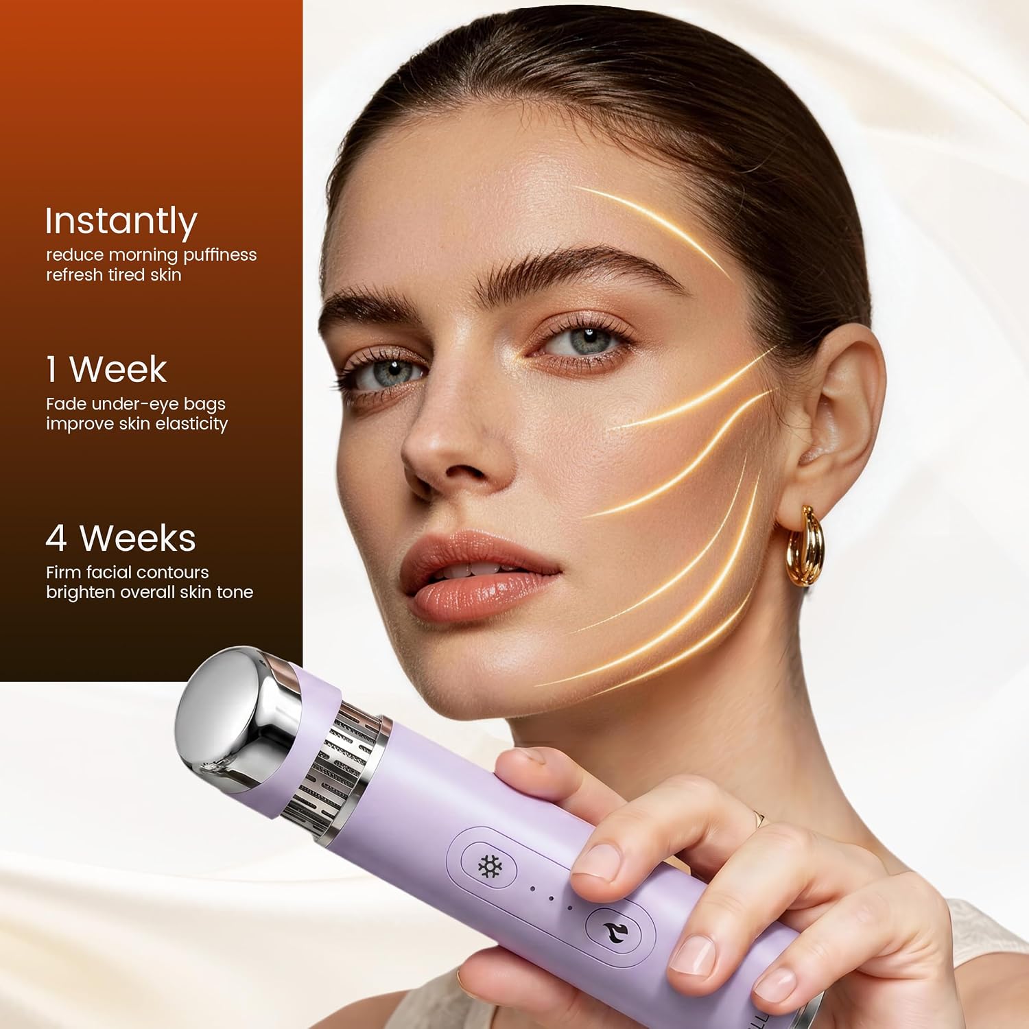 MASAJEADOR FACIAL SLLIOS DEPUFFING WAND 2 EN 1 CALOR Y FRÍO - 5