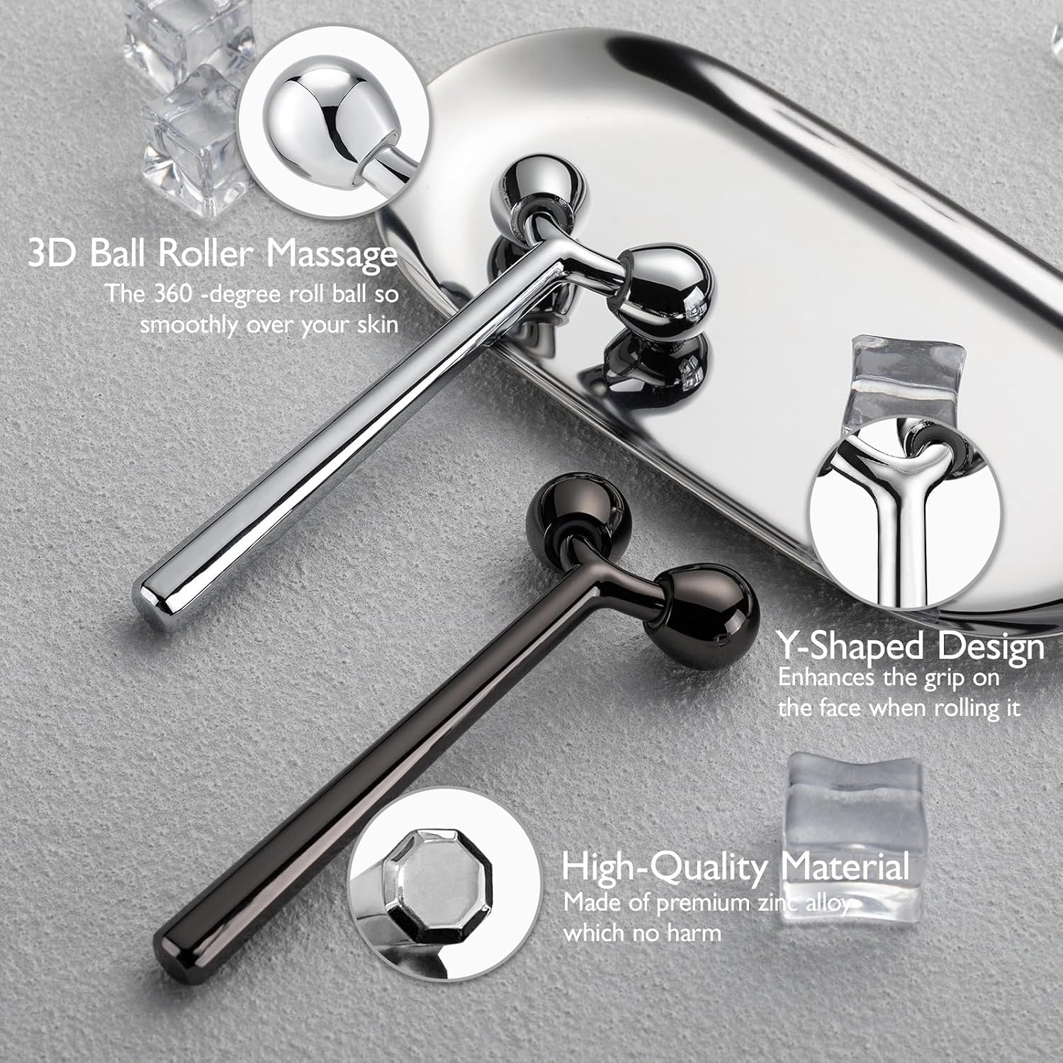 RODILLO FACIAL TEKSON 3D METAL ZINC ALLOY - 2