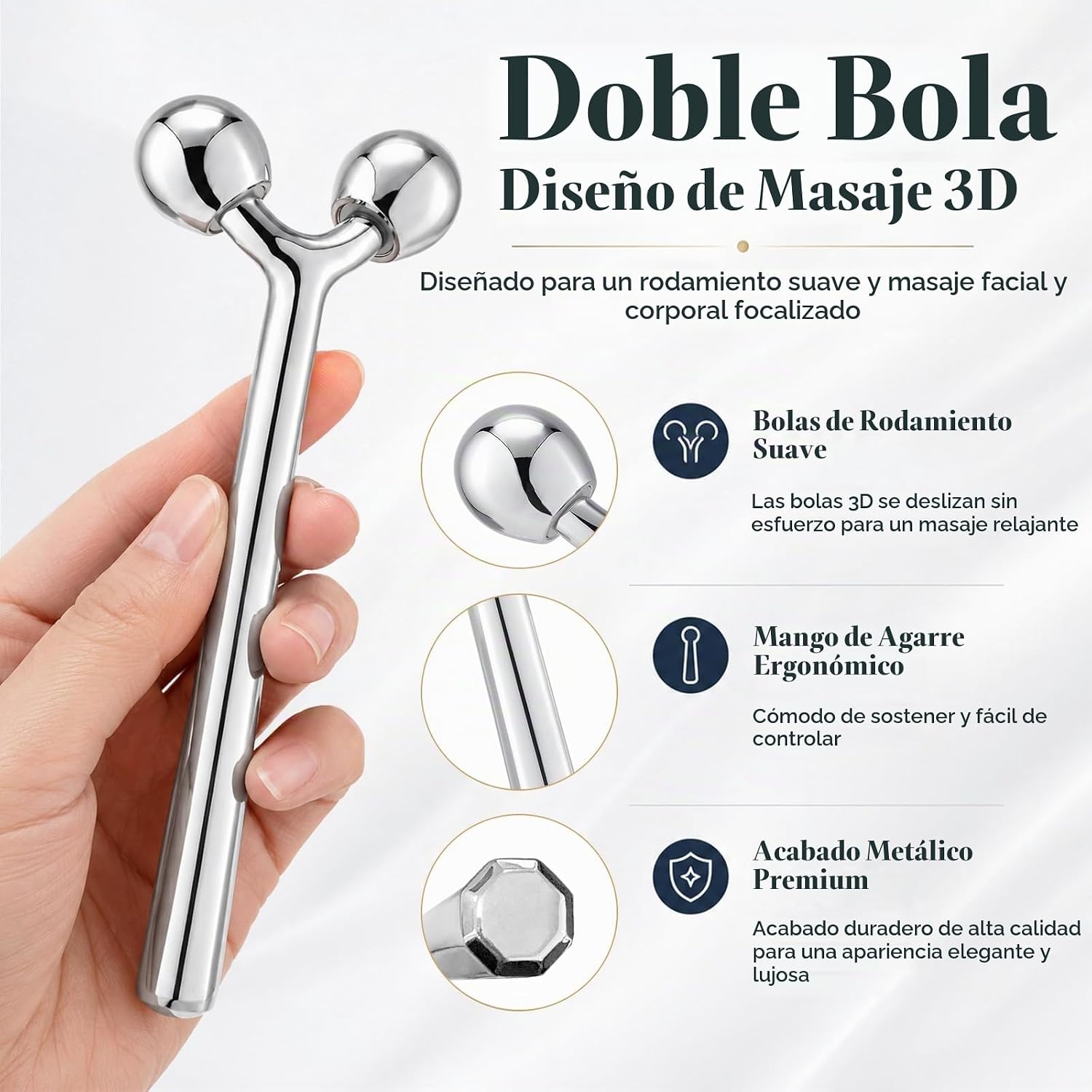 RODILLO FACIAL TEKSON 3D METAL ZINC ALLOY - 4