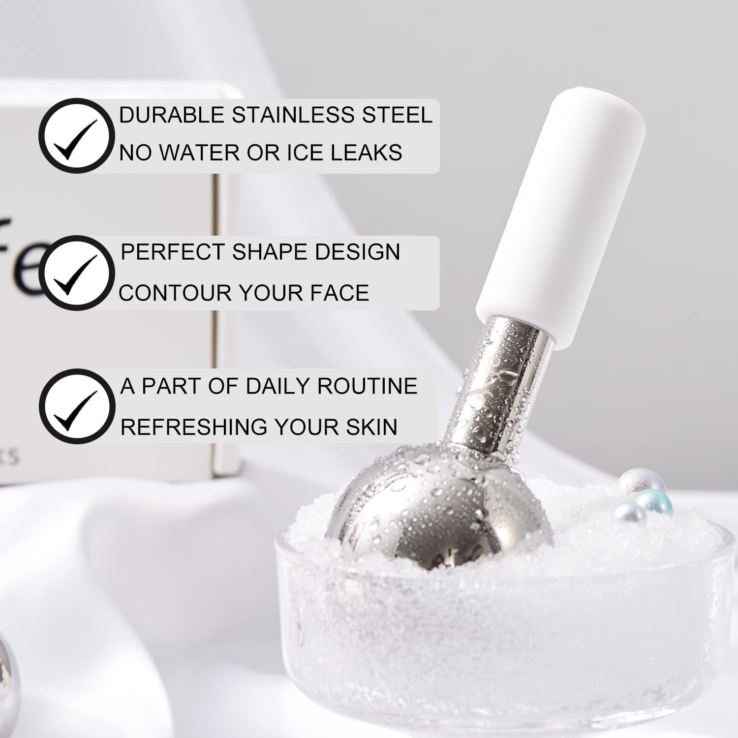 RODILLOS FACIALES PFEFE ICE GLOBES ACERO INOXIDABLE - 2