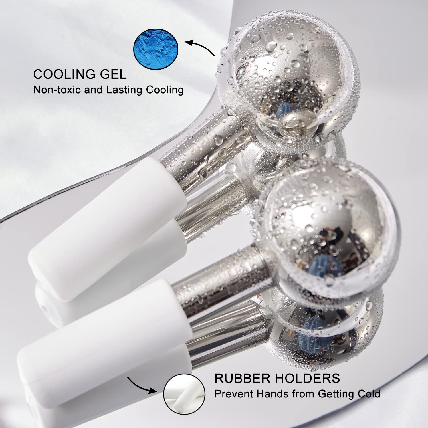 RODILLOS FACIALES PFEFE ICE GLOBES ACERO INOXIDABLE - 3