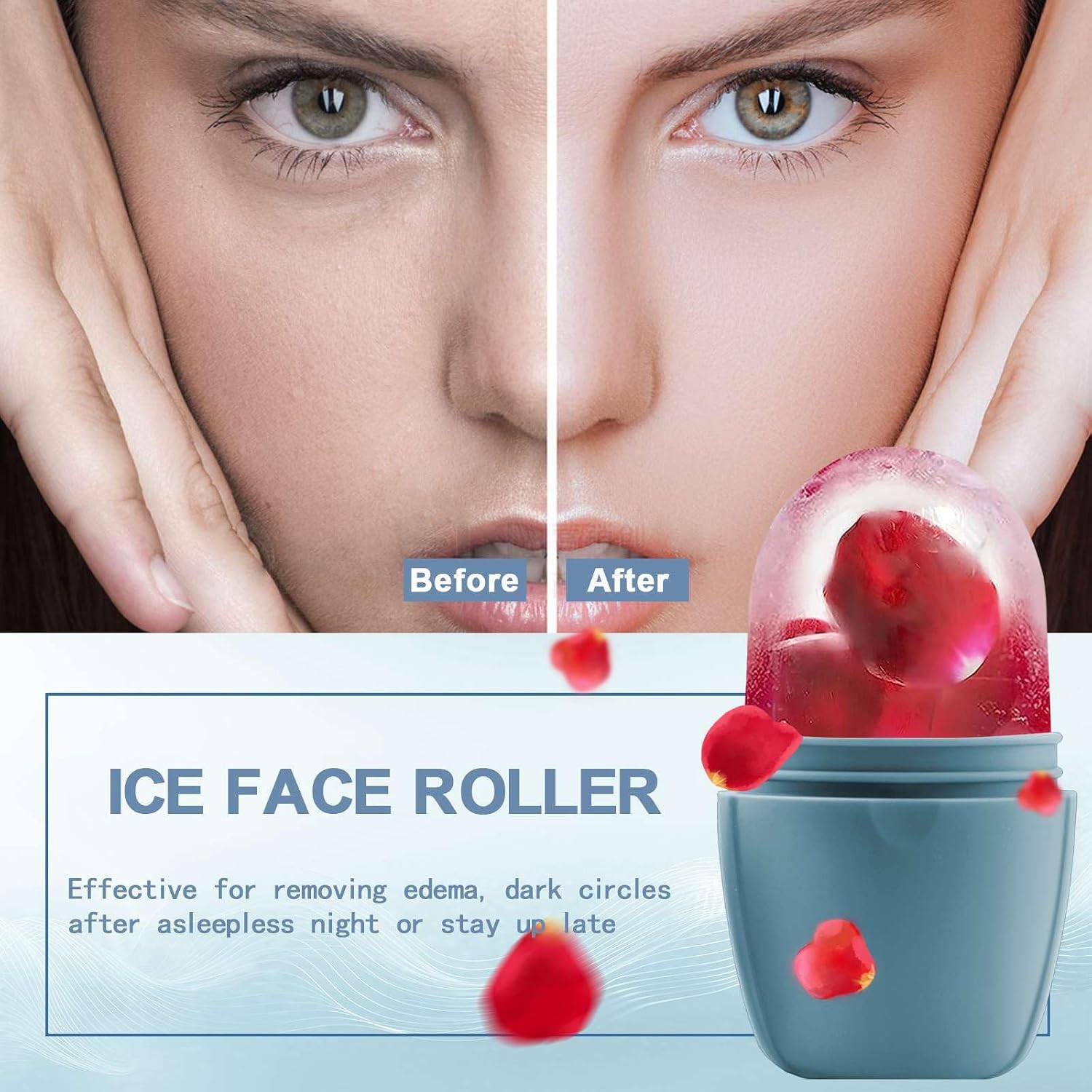 RODILLO DE HIELO PARA ROSTRO XHJRI AZUL - 2