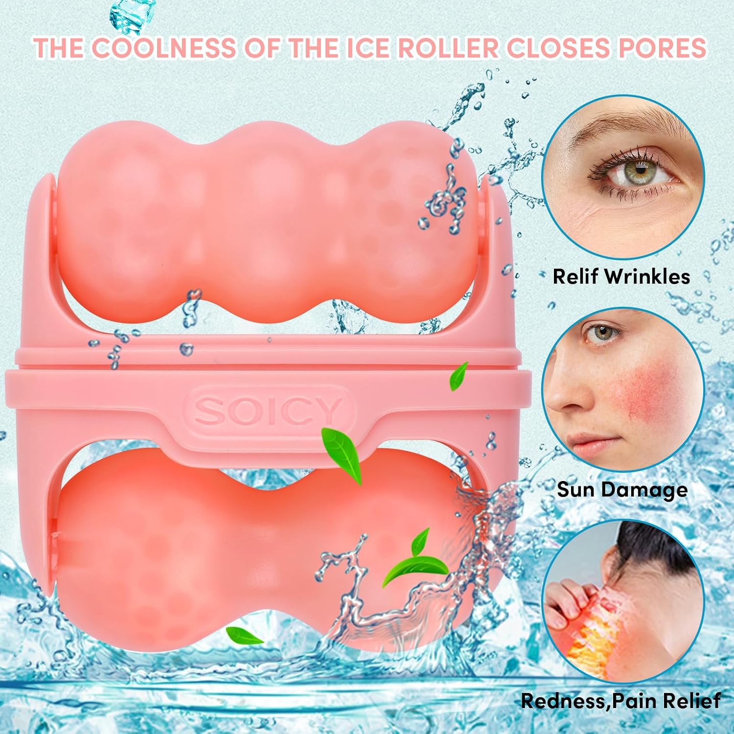 RODILLO DE HIELO PARA ROSTRO FRONNOR CON DOBLE CABEZAL Y ESTUCHE - 2