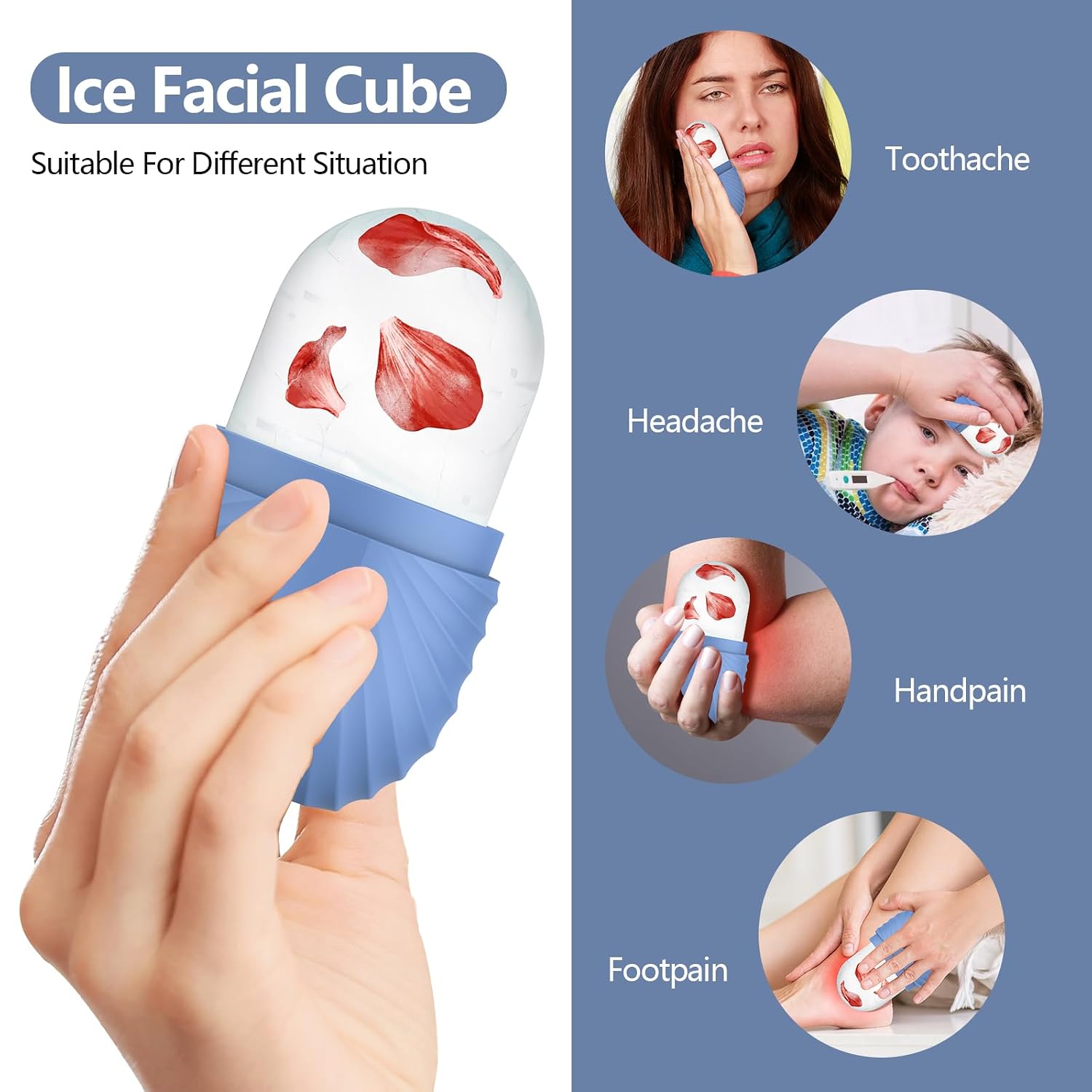RODILLO DE HIELO PARA ROSTRO Y OJOS ZPU AZUL - 3