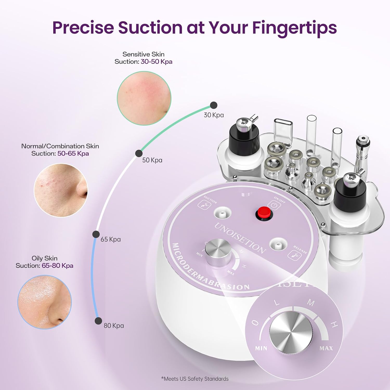 MÁQUINA DE MICRODERMOABRASIÓN UNOISETION DIAMOND 105U BLANCO PURO - 5