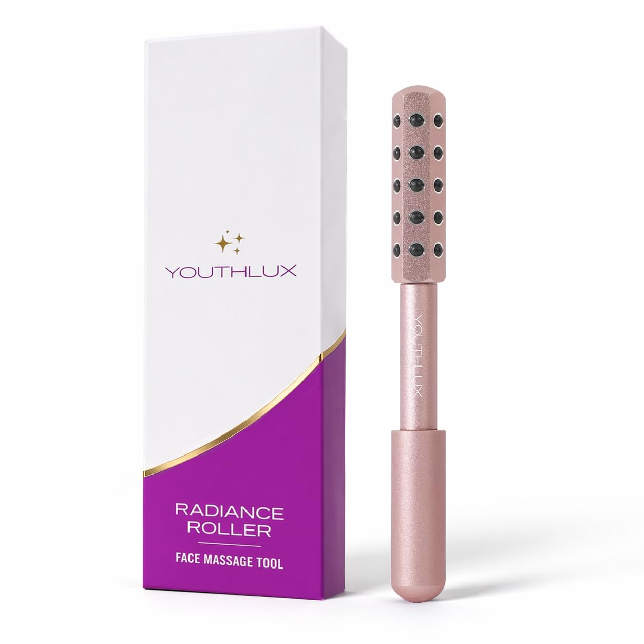 RODILLO FACIAL YOUTHLUX RADIANCE ROLLER PIEDRA DE GERMANIO ROSA DORADO - 1