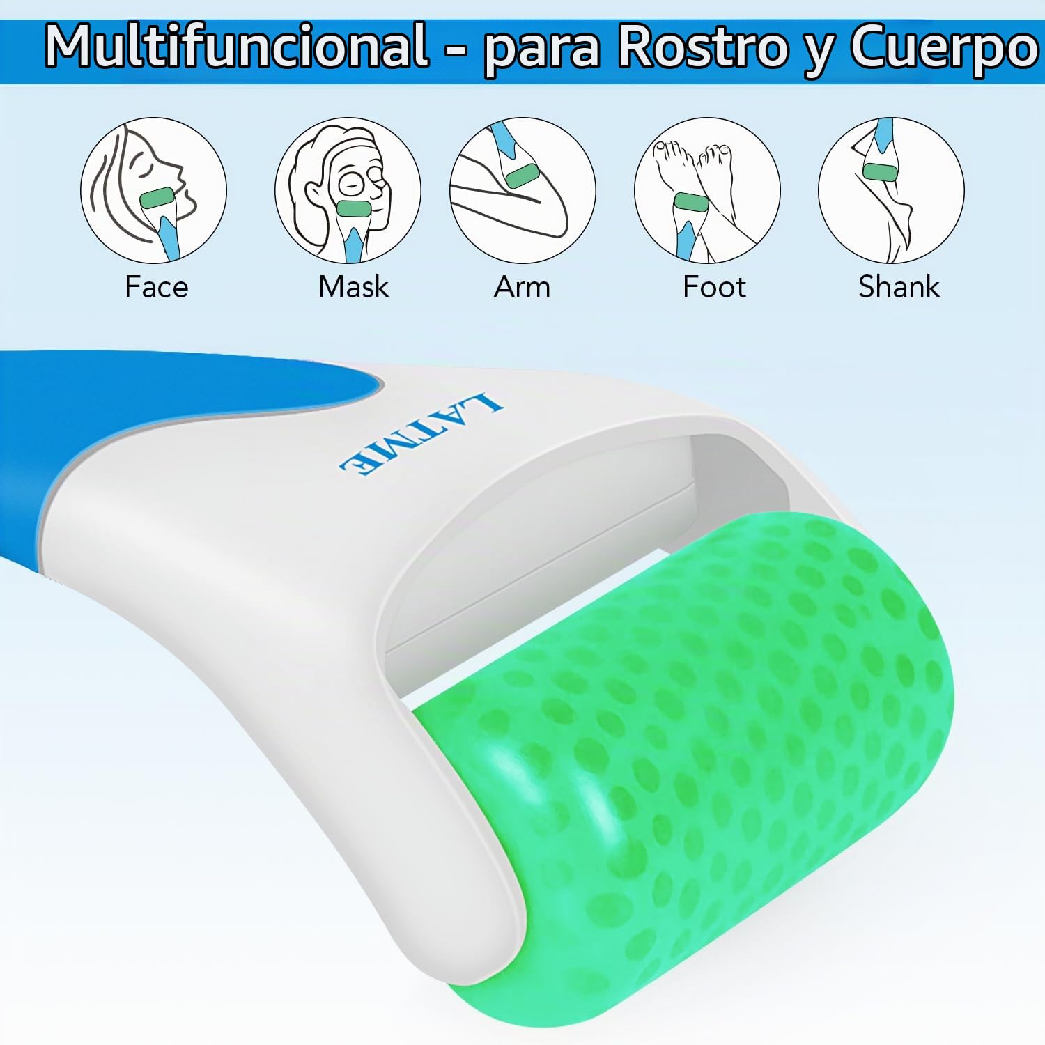 RODILLO DE HIELO PARA ROSTRO LATME VERDE - 3