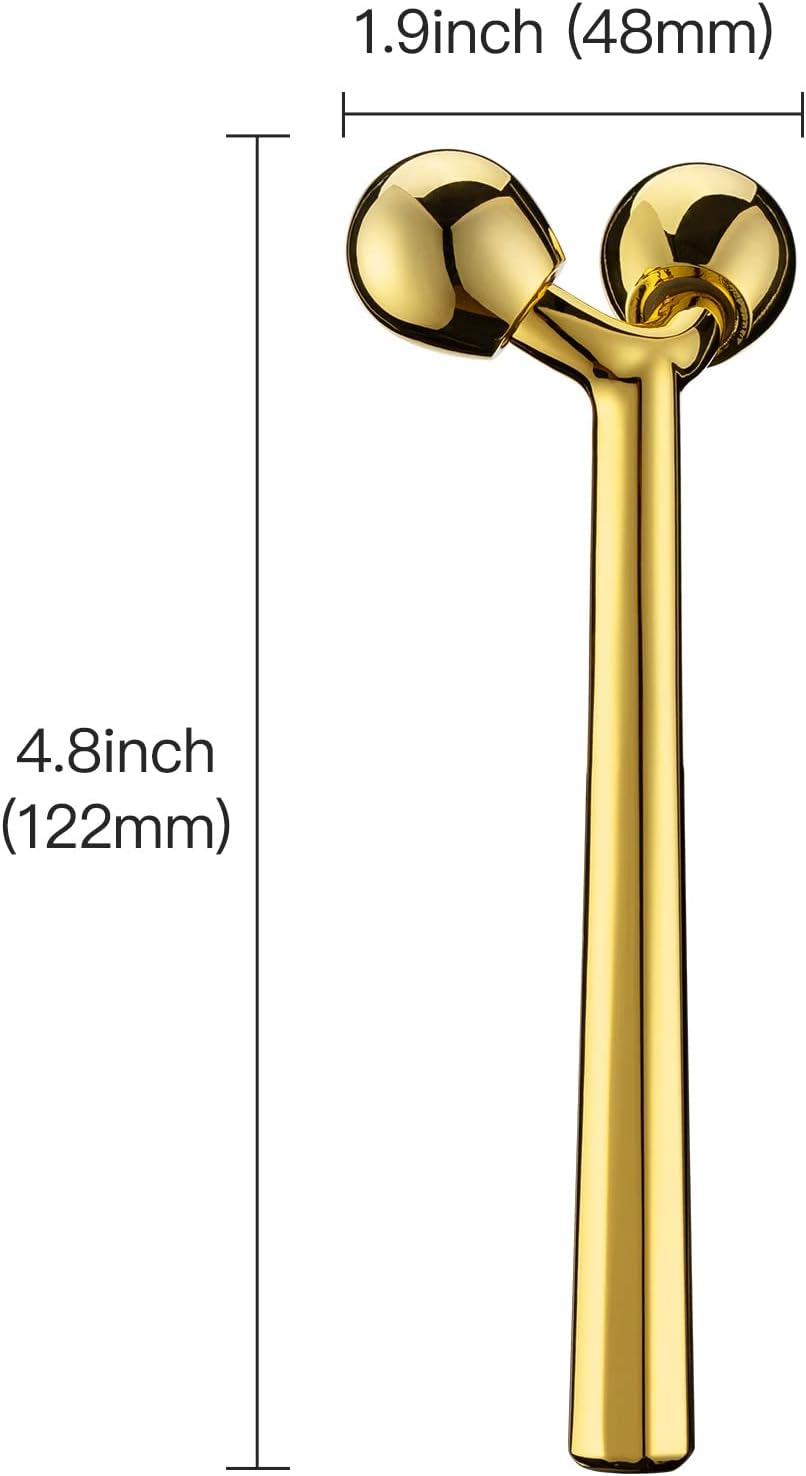 RODILLO FACIAL TEKSON 3D METAL DORADO - 3