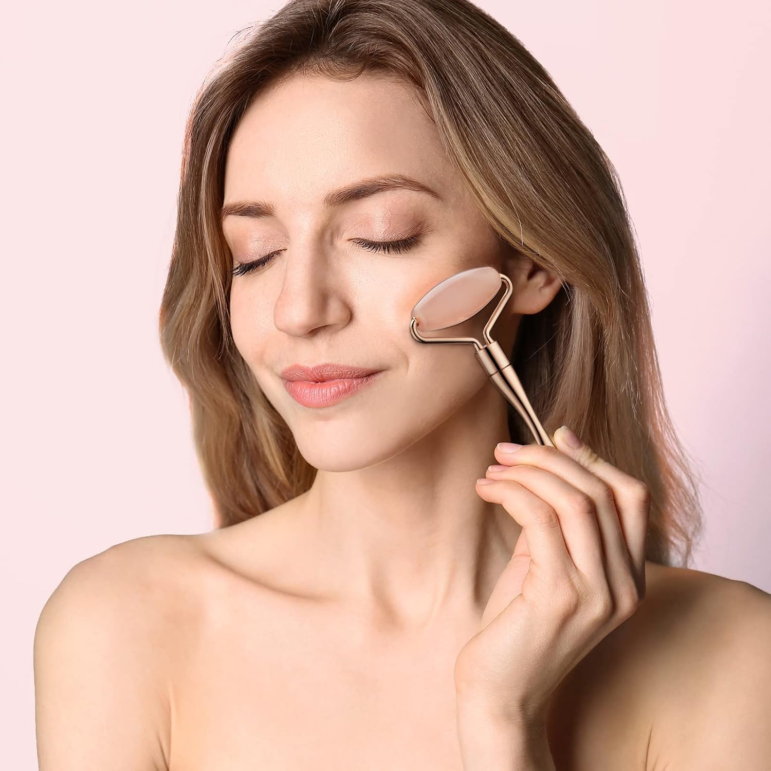 RODILLO FACIAL TEKSON JADE 2 EN 1 PARA MASAJE Y CUIDADO DE LA PIEL - 2