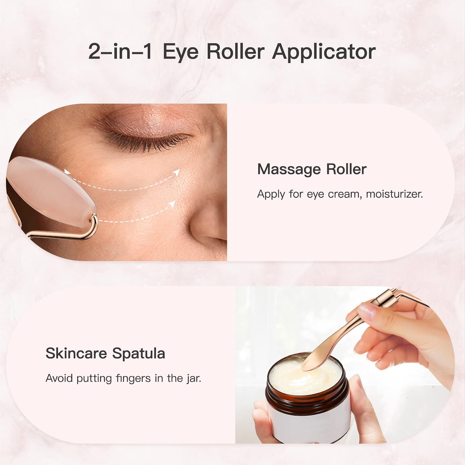 RODILLO FACIAL TEKSON JADE 2 EN 1 PARA MASAJE Y CUIDADO DE LA PIEL - 4