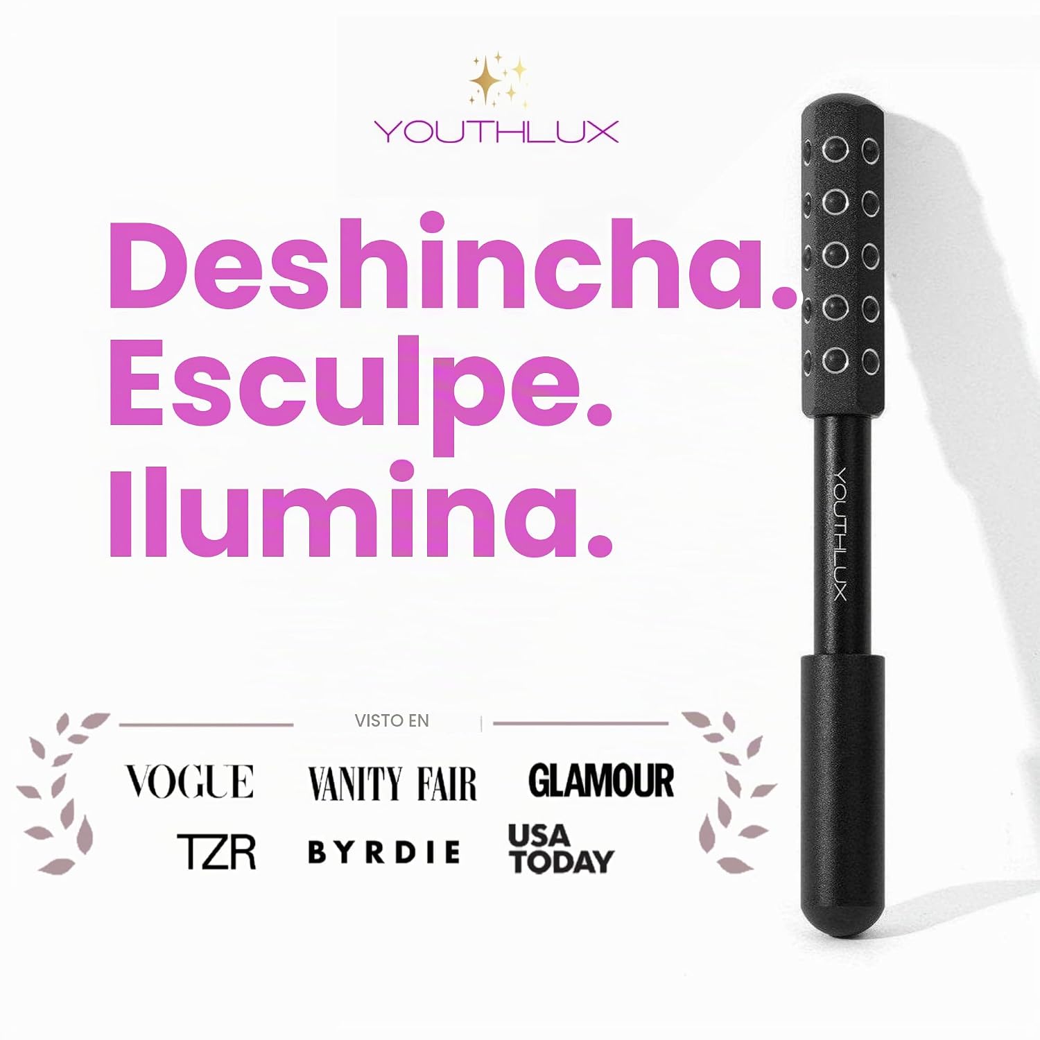 RODILLO FACIAL YOUTHLUX RADIANCE ROLLER PIEDRA DE GERMANIO NEGRO - 3