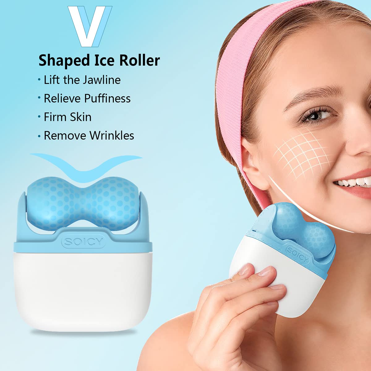 RODILLO DE HIELO DOBLE PUNTA SRAVON PARA ROSTRO Y OJOS - 5