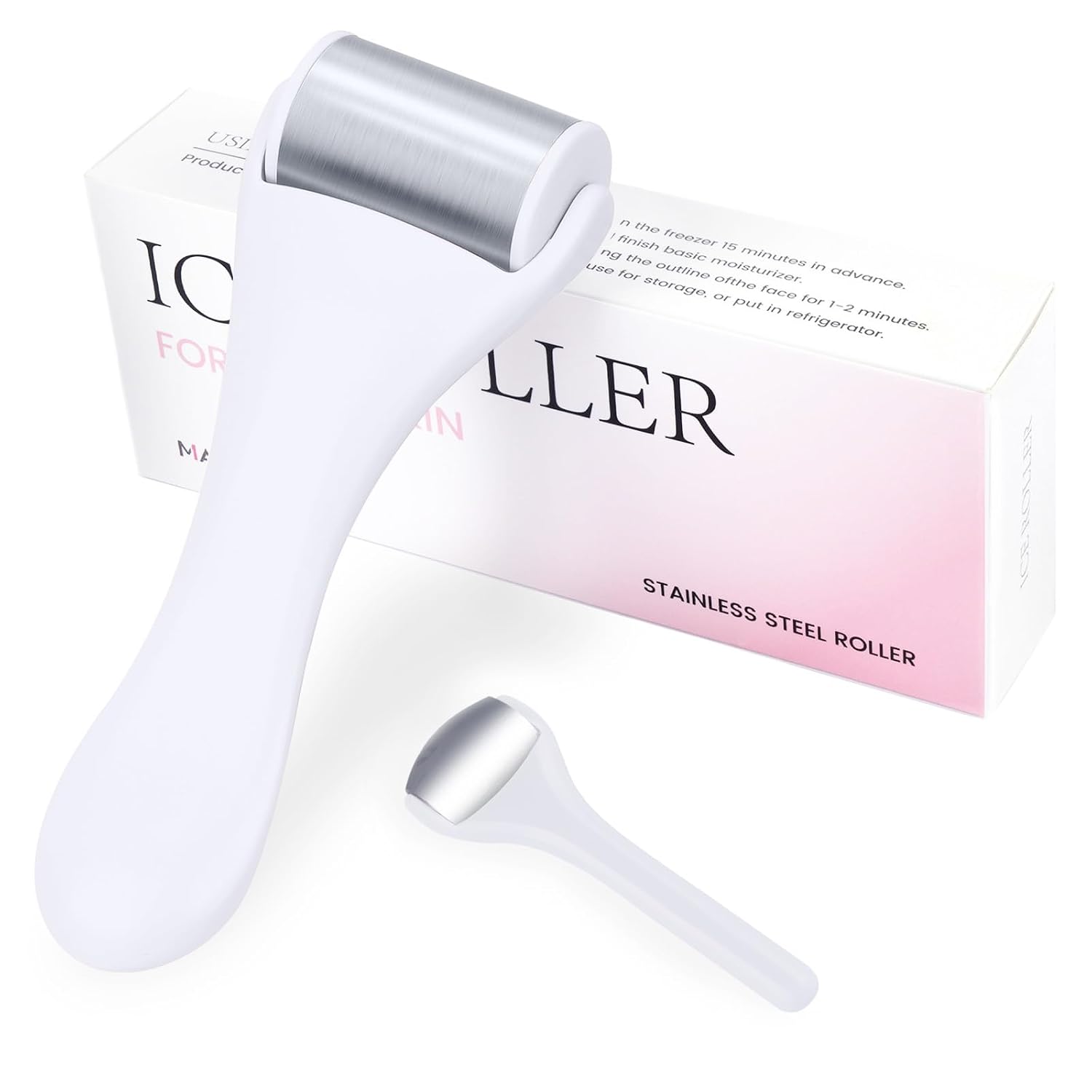 RODILLO DE HIELO PARA ROSTRO Y OJOS MAANGE SET 2 PIEZAS BLANCO - 1