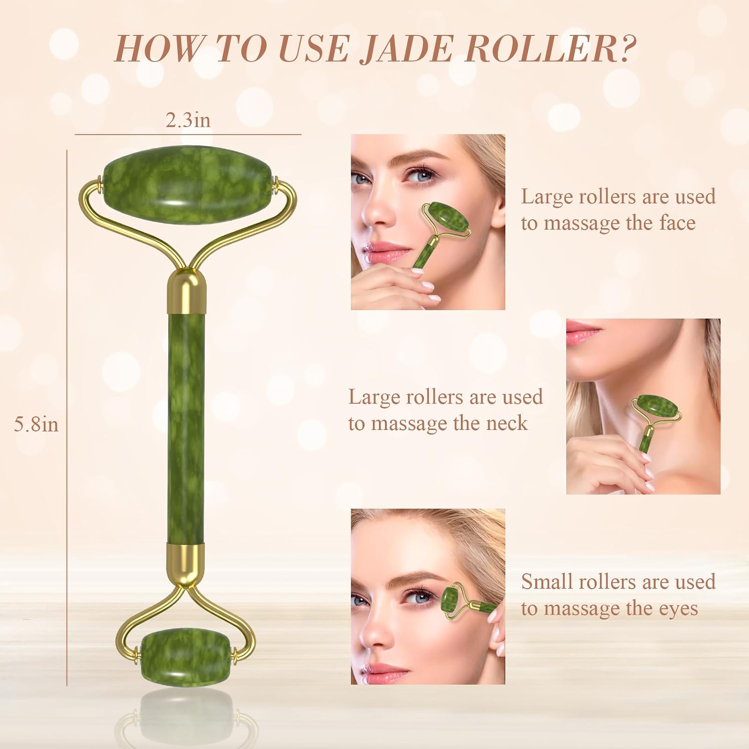 SET DE MASAJEADOR FACIAL GUA SHA Y RODILLO DE JADE YLTNEUQER - 3