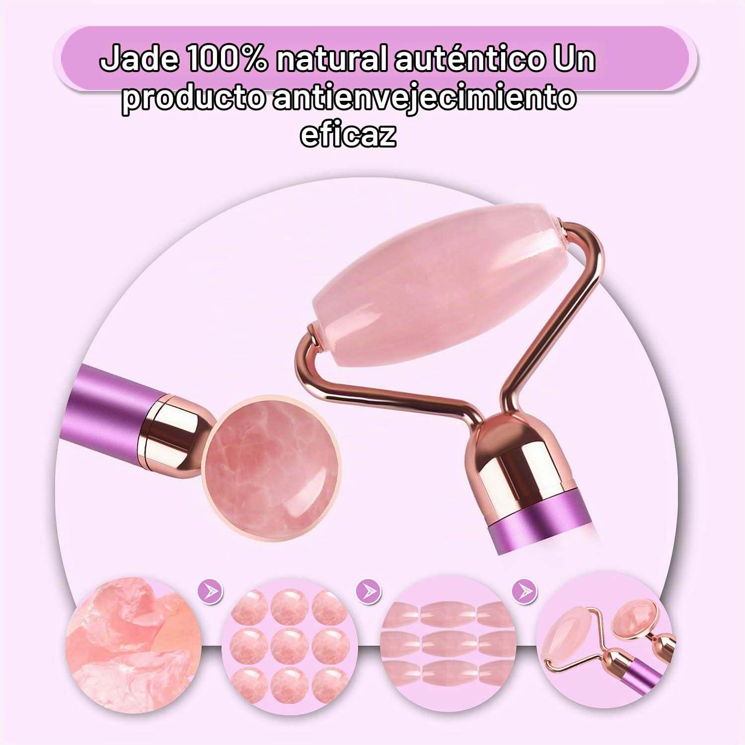 RODILLO FACIAL VIBRATORIO 2 EN 1 ZS ZESHIN JADE - 5