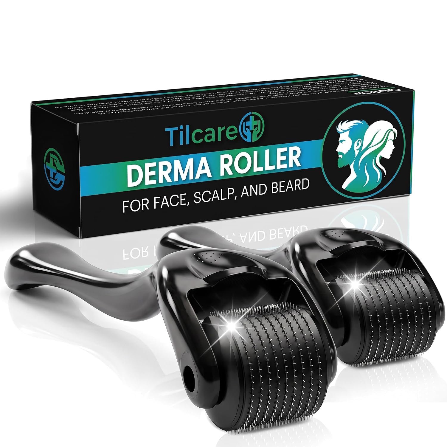 RODILLO DERMA PARA BARBA Y CABELLO TILCARE 0.25MM 2 UNIDADES - 1