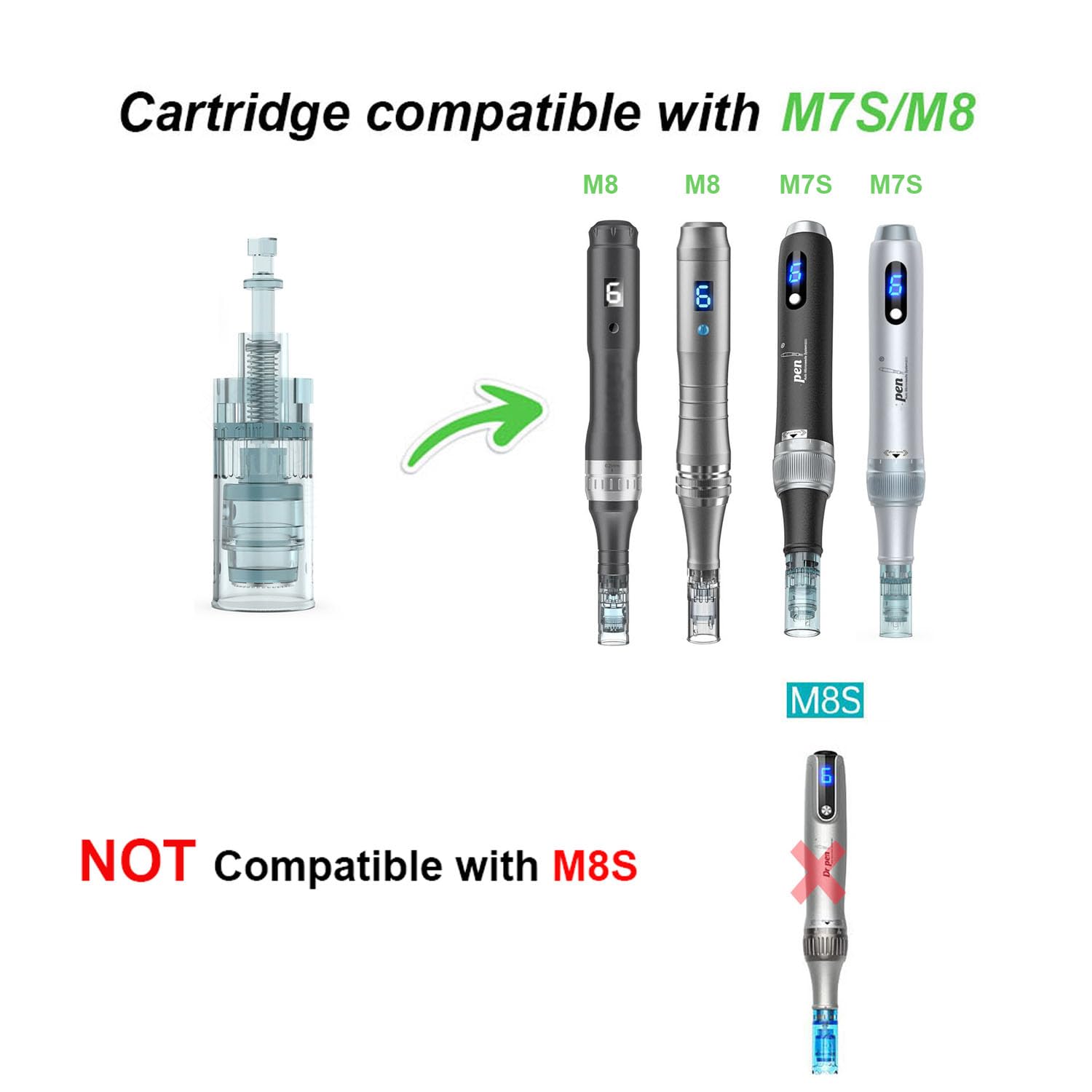 CARTUCHOS NANO PARA DERMA ROLLER PEN ADDABST M8 Y M7S 10 UNIDADES - 5