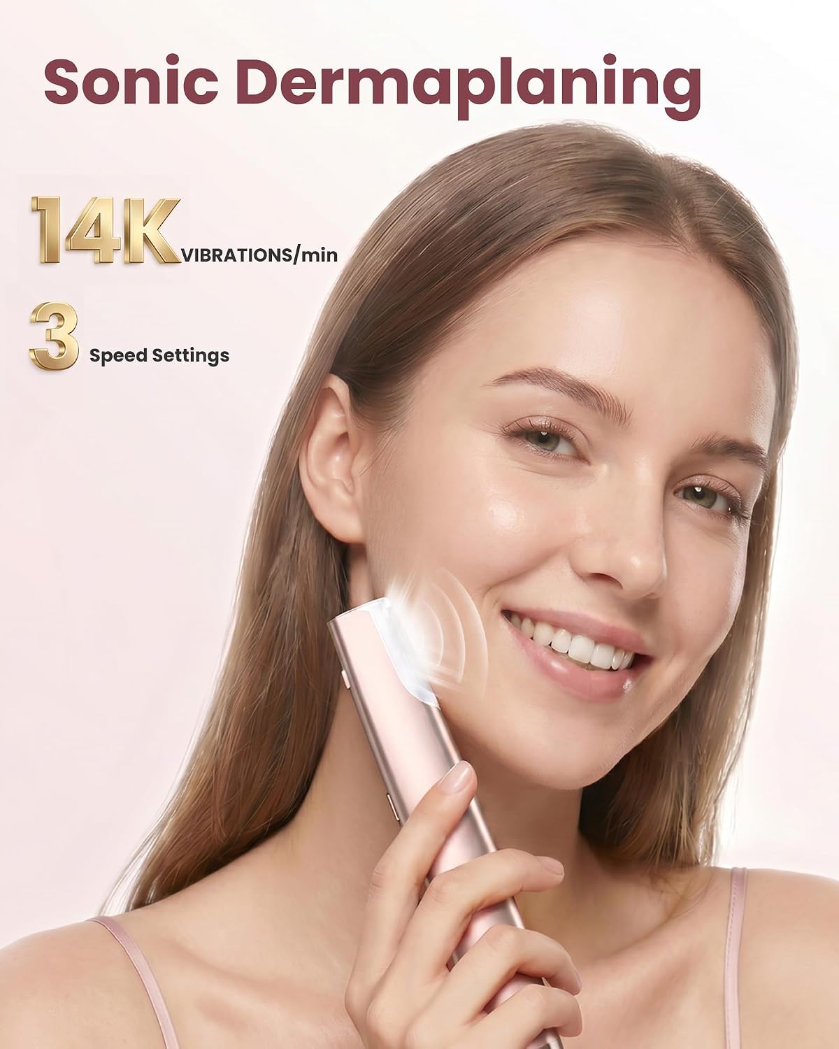 RASURADORA DERMAPLANE ELÉCTRICA PAPMINI PARA ROSTRO CON LED Y 11 CUCHILLAS - 3