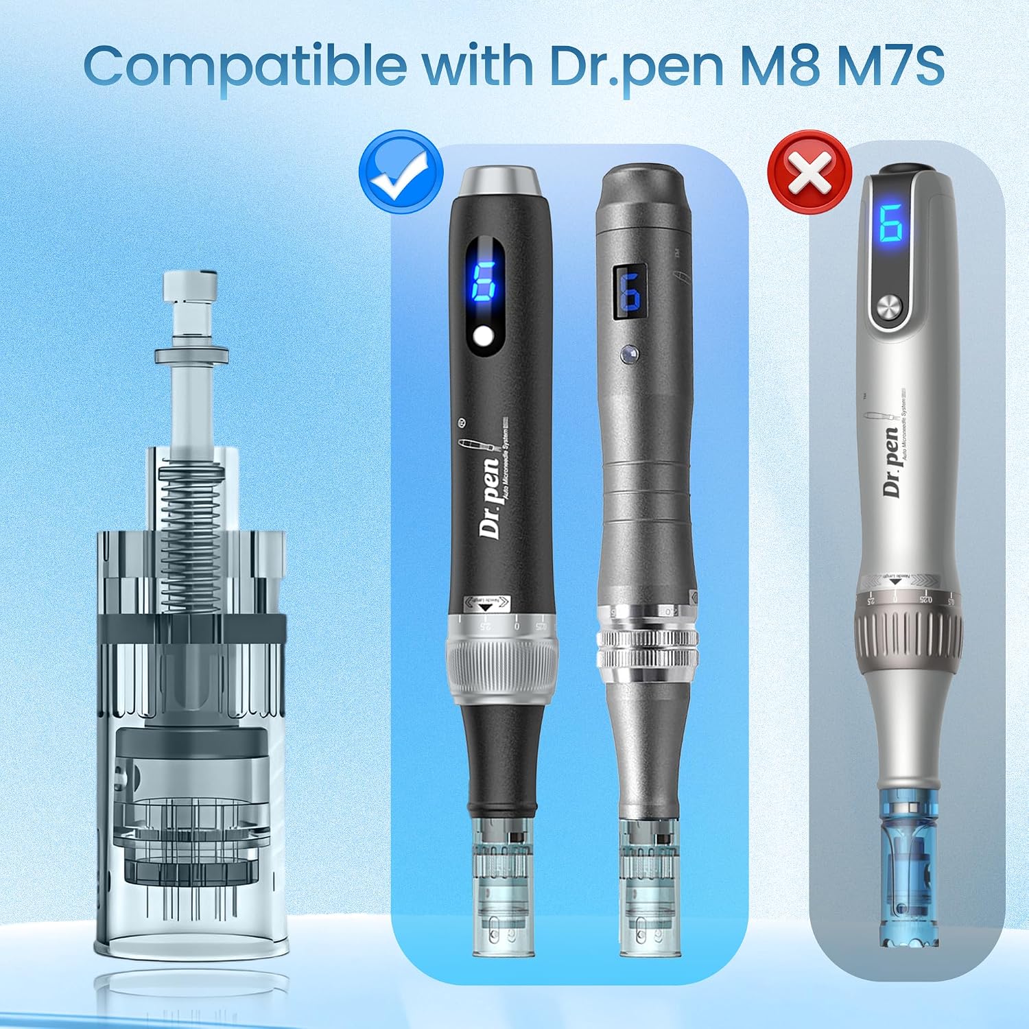 CARTUCHOS PARA DERMA ROLLER MICRONEEDLING MEMTIM 0.25MM 12 UNIDADES 36 PINES PARA M8 Y M7S - 4