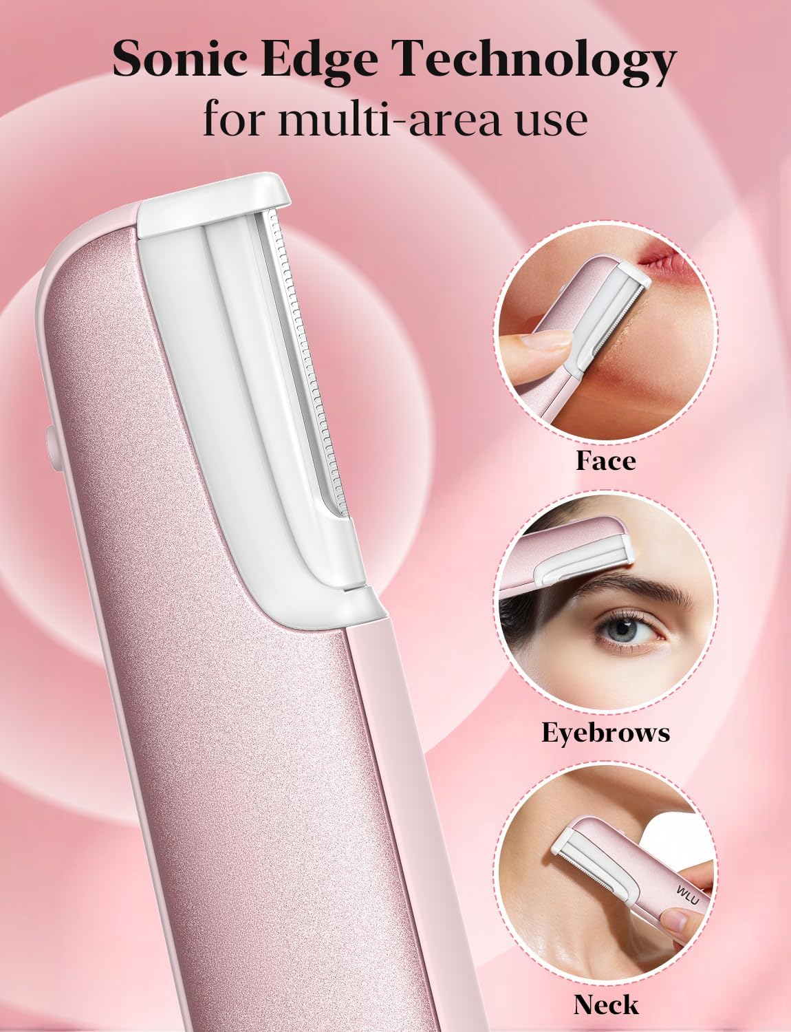 RASURADORA DERMAPLANE WLU PARA MUJER FACIAL ROSA PURO - 2