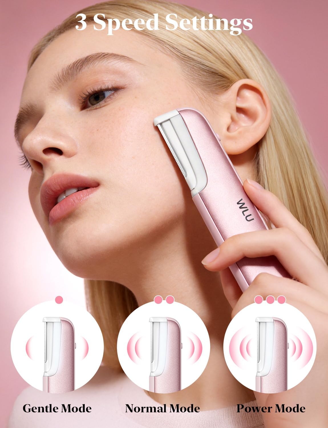 RASURADORA DERMAPLANE WLU PARA MUJER FACIAL ROSA PURO - 5