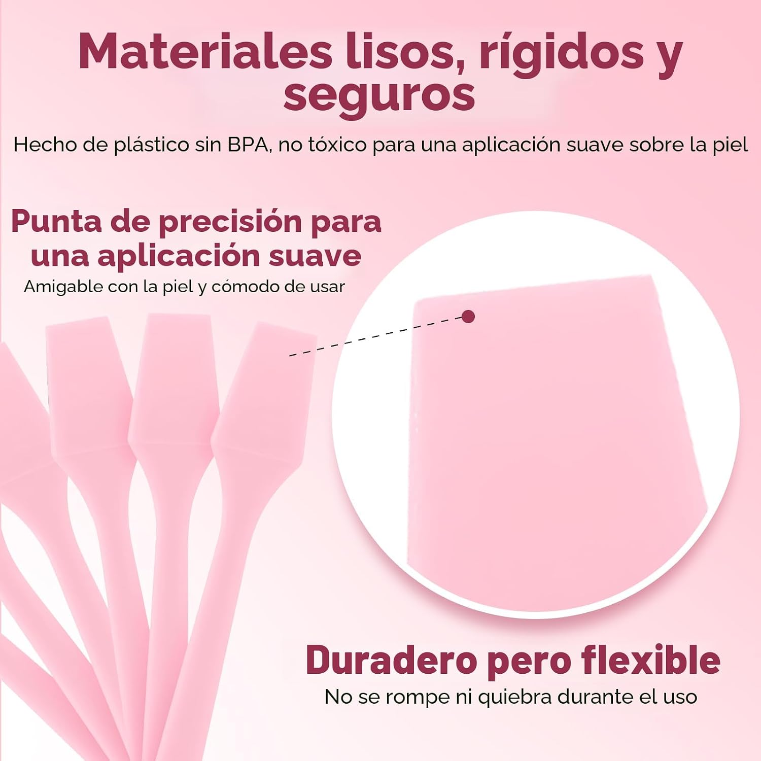 ESPÁTULAS COSMÉTICAS KOPPERKO 2.5 PULGADAS 100 UNIDADES ROSA - 4