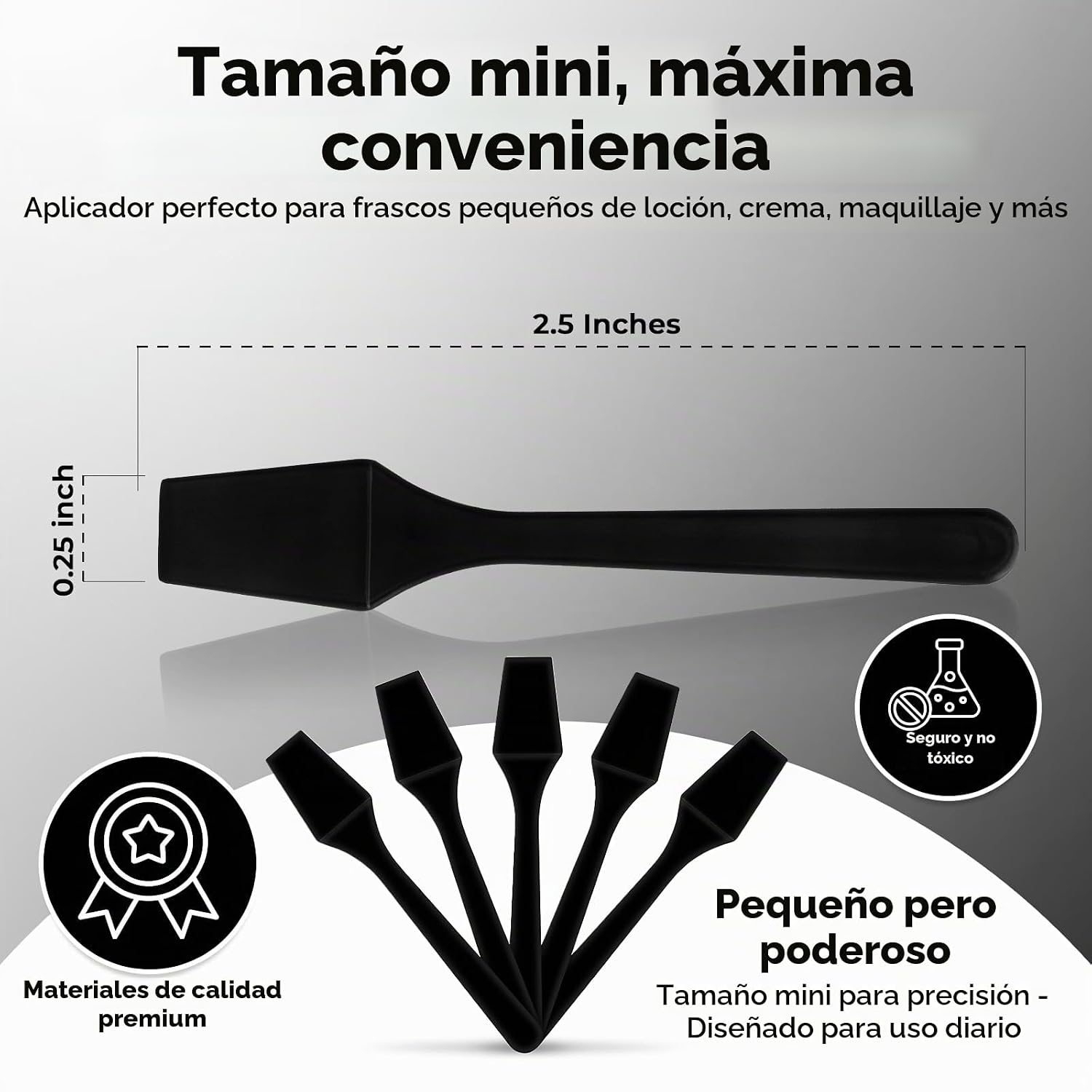 ESPÁTULA MINI PARA LOCIÓN KOPPERKO 2.5 PULGADAS 100 UNIDADES NEGRA - 3