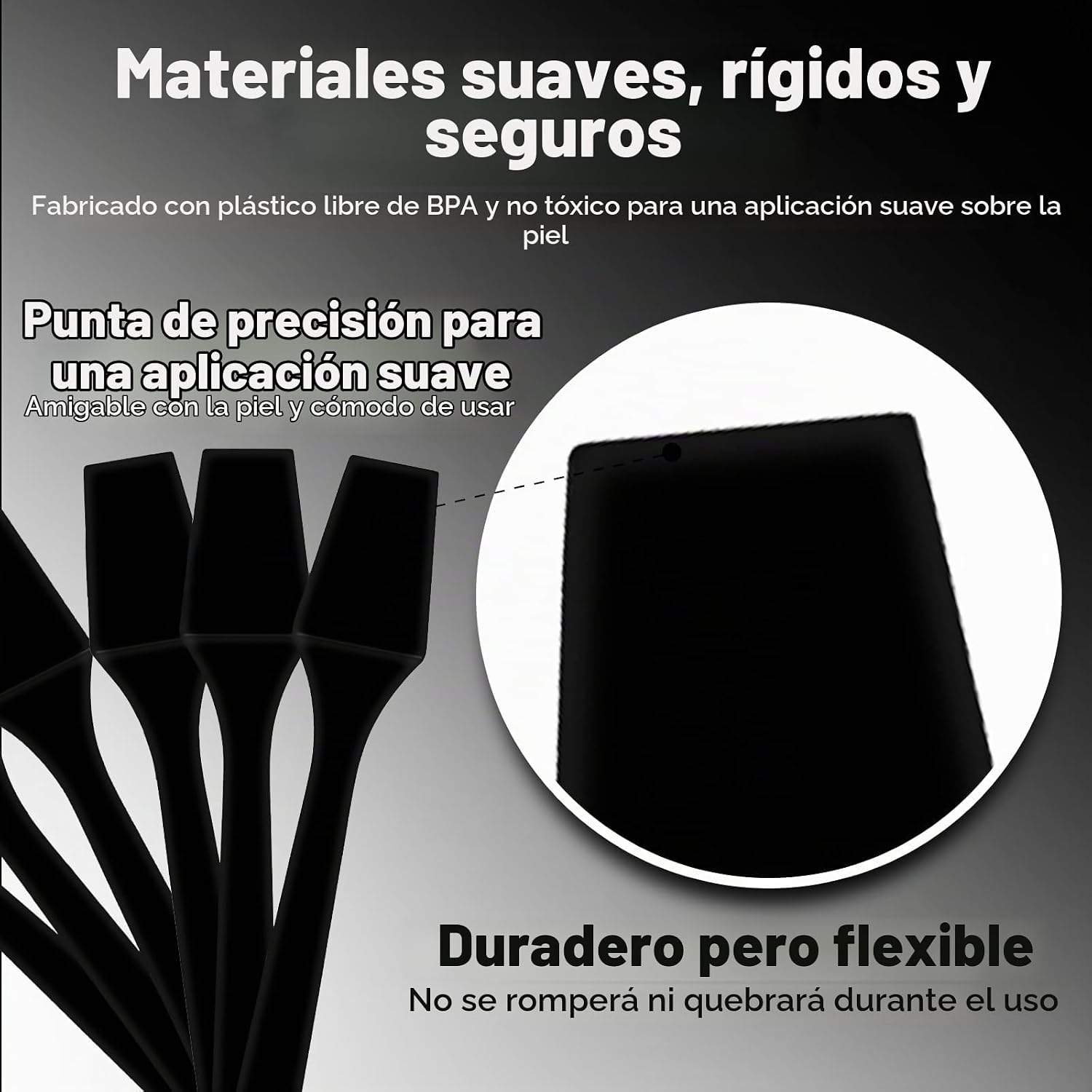 ESPÁTULA MINI PARA LOCIÓN KOPPERKO 2.5 PULGADAS 100 UNIDADES NEGRA - 4