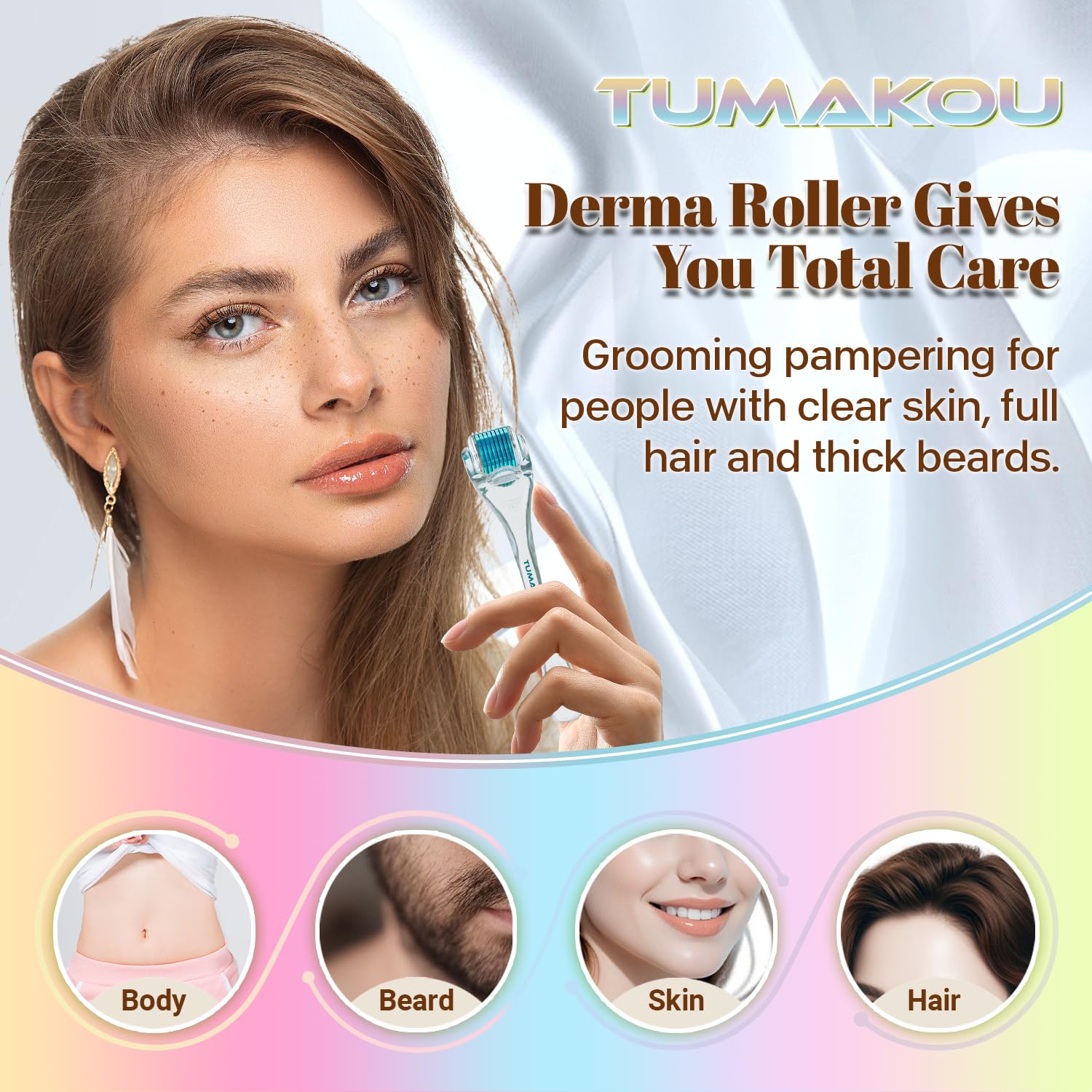 DERMA ROLLER TUMAKOU MICRONEEDLING PARA ROSTRO, CUERO CABELLUDO Y CABELLO - 2