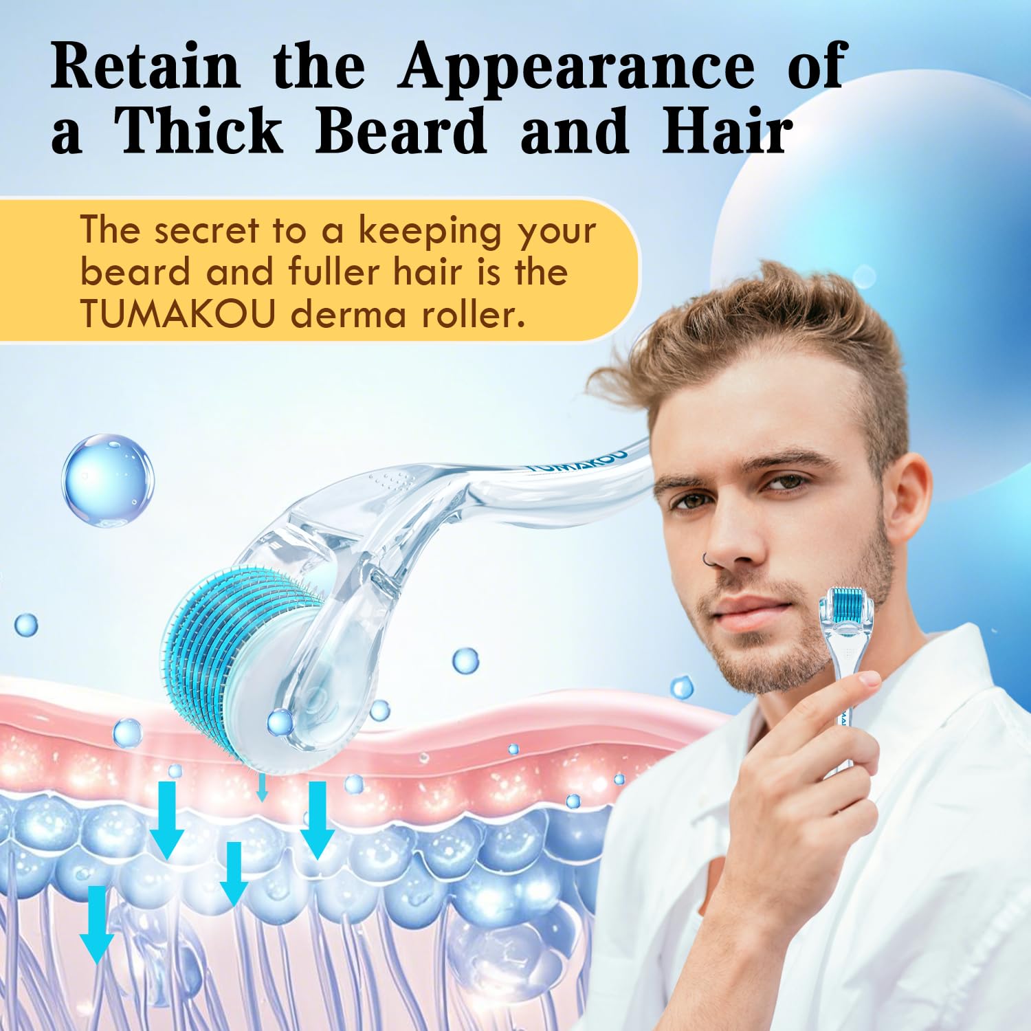 DERMA ROLLER TUMAKOU MICRONEEDLING PARA ROSTRO, CUERO CABELLUDO Y CABELLO - 4