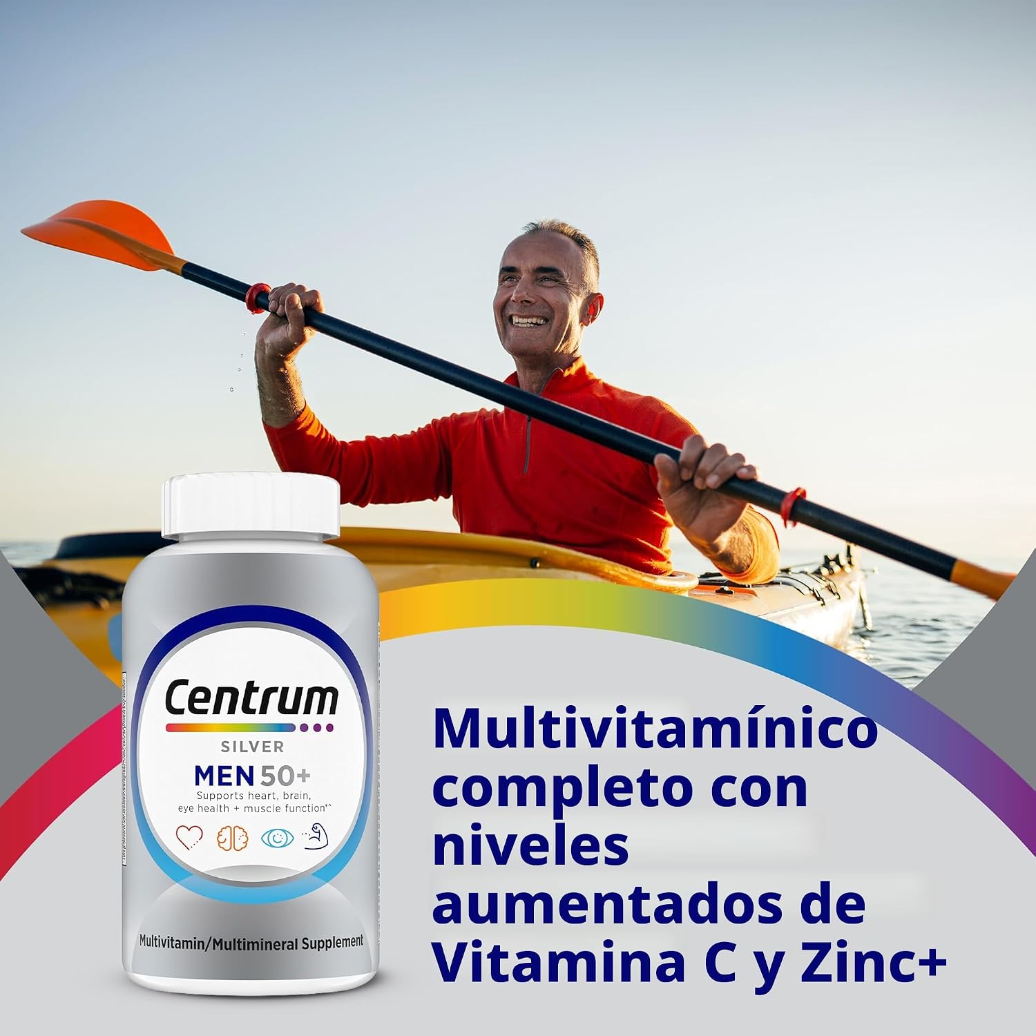 MULTIVITAMÍNICO CENTRUM SILVER PARA HOMBRE 50+ 200 TABLETAS - 2