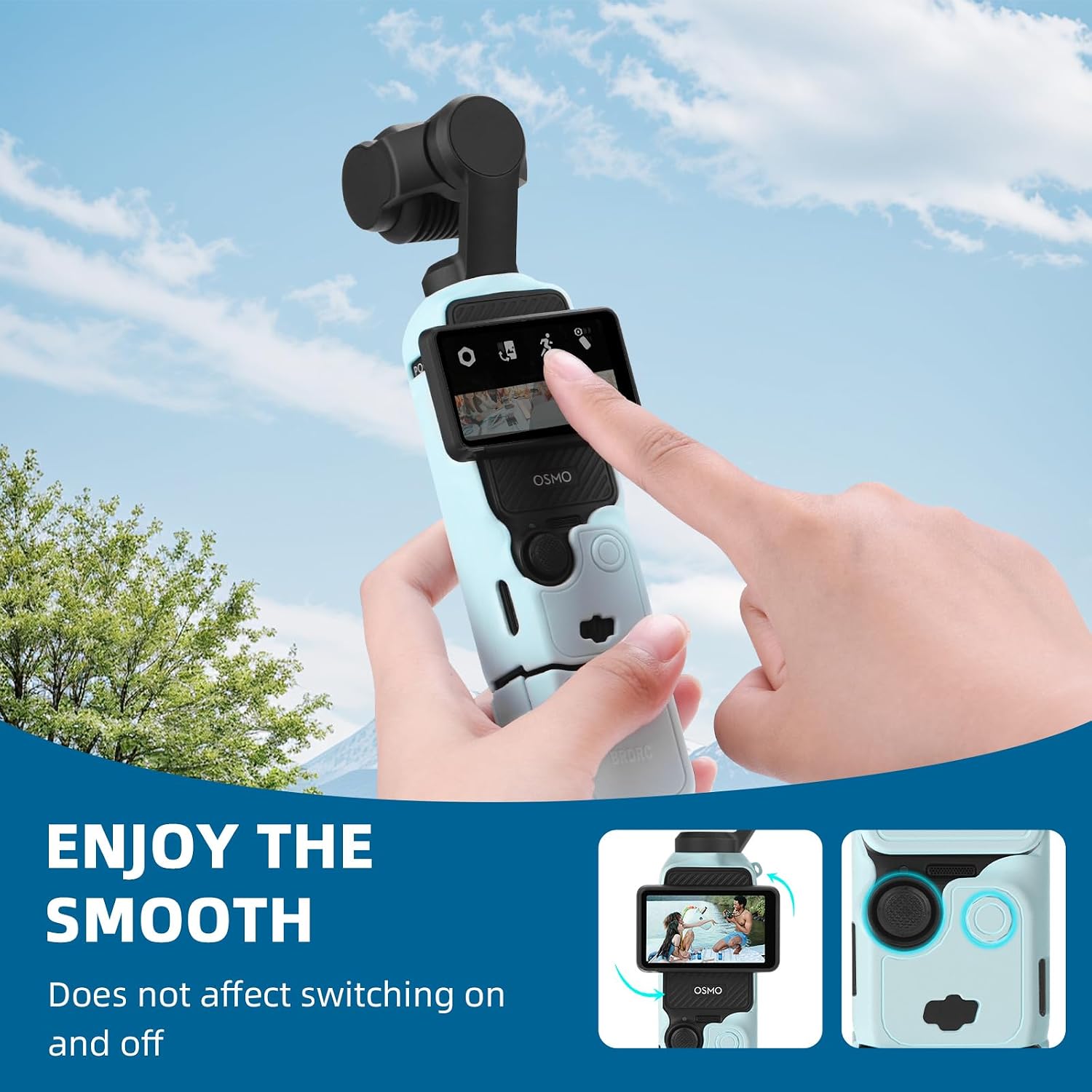 CARCASA DE SILICONA BRDRC POCKET 3 PARA DJI OSMO POCKET 3 MORADO - 5