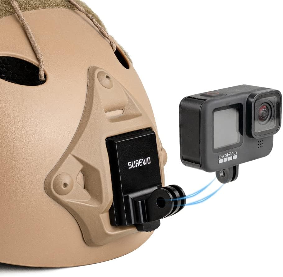 SOPORTE PARA CASCO TÁCTICO SUREWO COMPATIBLE CON GOPRO HERO 13/12/11/10/9/8/7/6/5 Y DJI OSMO ACTION - 1