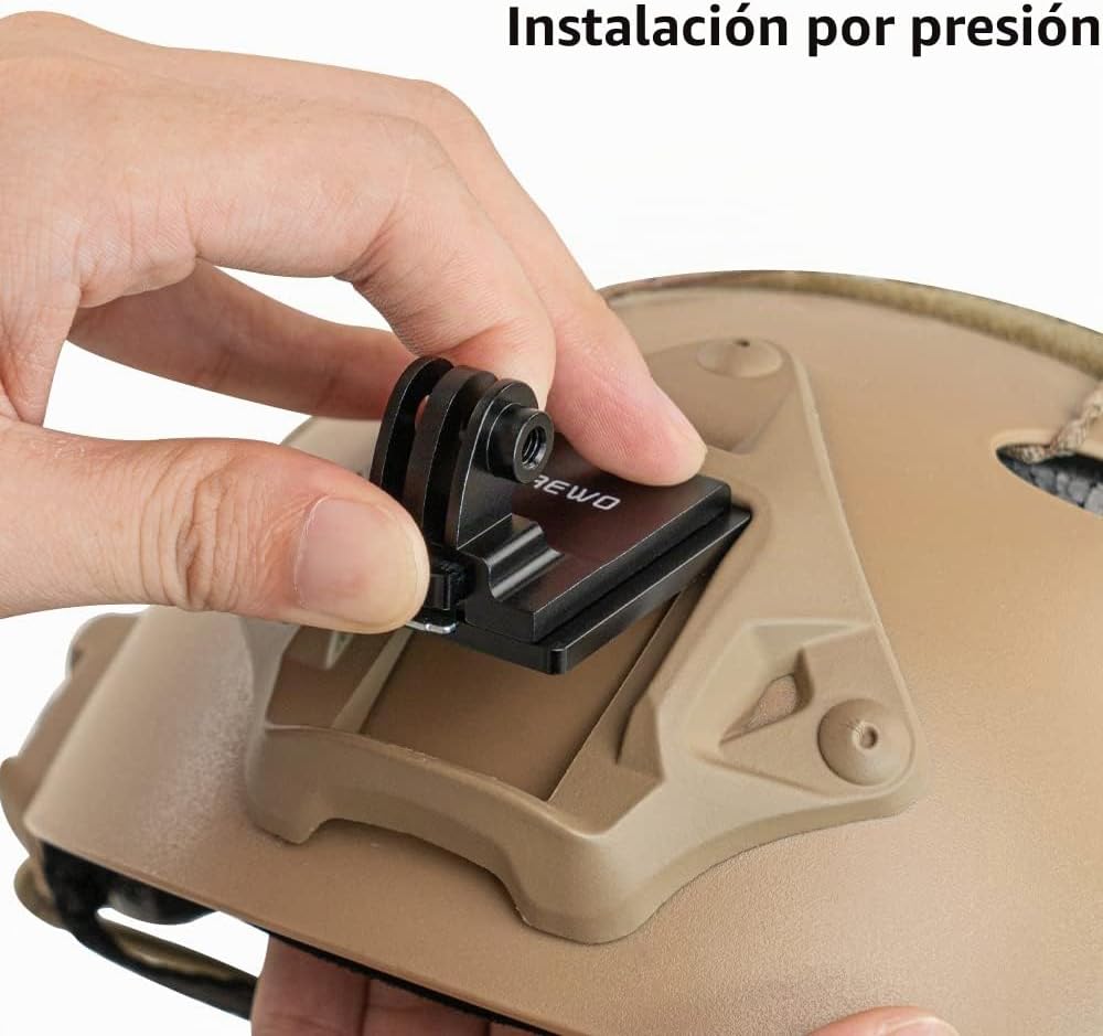 SOPORTE PARA CASCO TÁCTICO SUREWO COMPATIBLE CON GOPRO HERO 13/12/11/10/9/8/7/6/5 Y DJI OSMO ACTION - 4