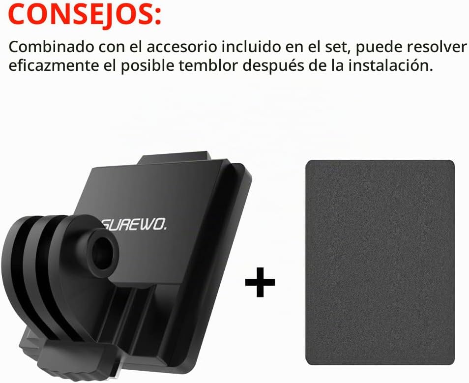 SOPORTE PARA CASCO TÁCTICO SUREWO COMPATIBLE CON GOPRO HERO 13/12/11/10/9/8/7/6/5 Y DJI OSMO ACTION - 5