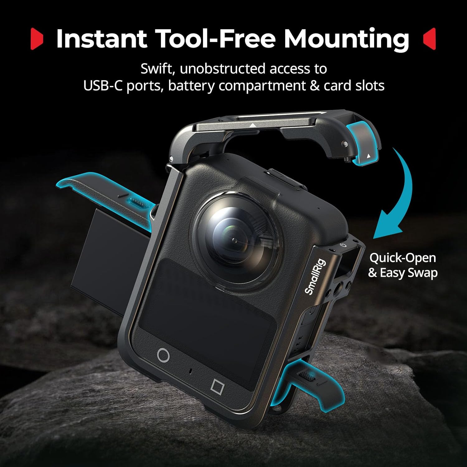 SOPORTE PARA CÁMARA SMALLRIG ALUMINUM CAGE PARA DJI OSMO 360-5704B - 5