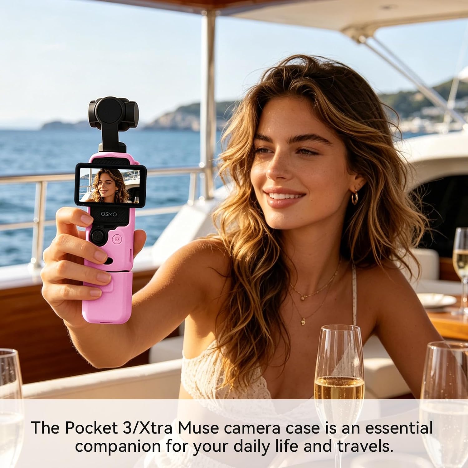 CARCASA PROTECTORA EASY HOOD PARA DJI OSMO POCKET 3/XTRA MUSE ROSA - 5