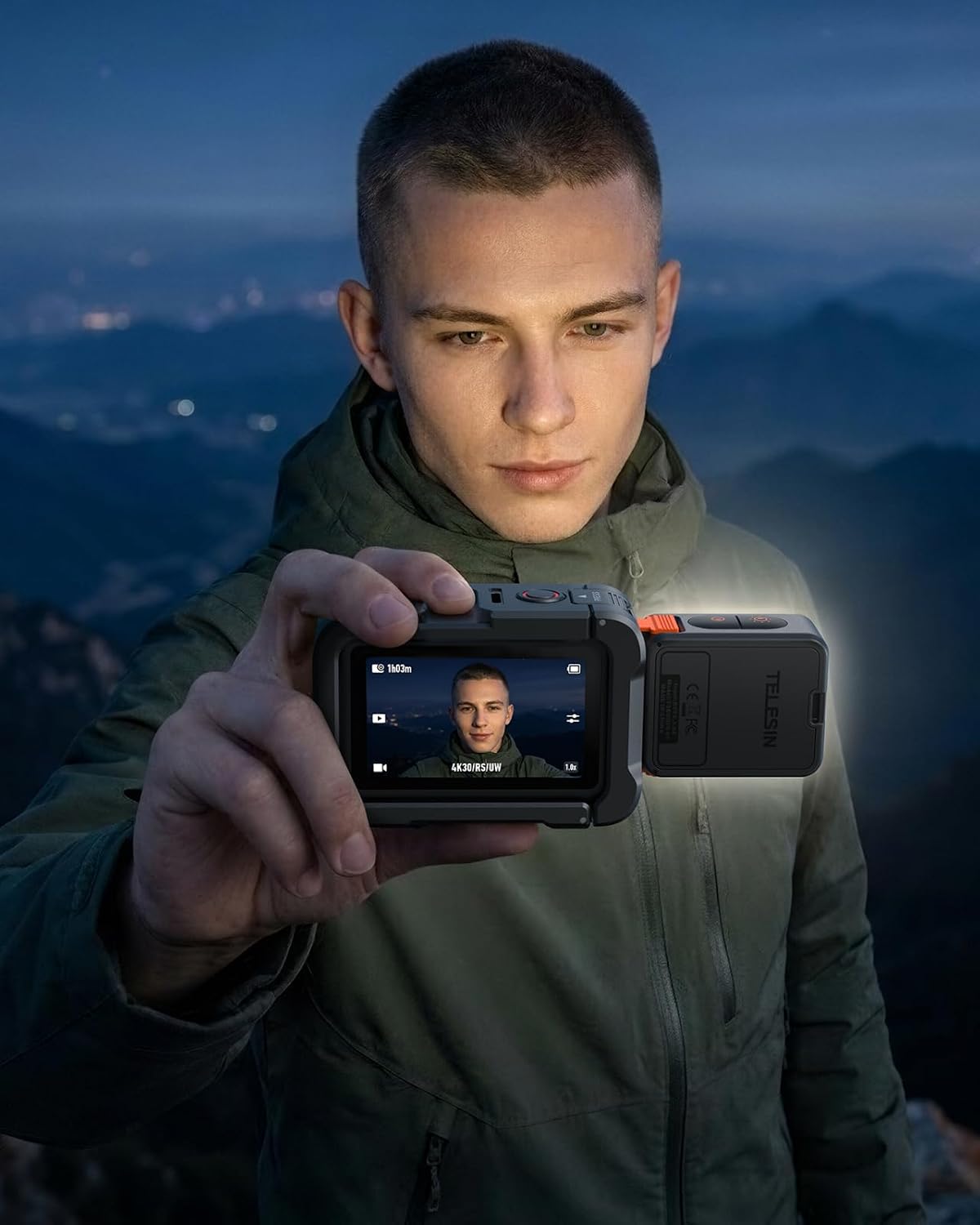 CARCASA METÁLICA CON LUZ LED TELESIN PARA DJI OSMO ACTION 6 - 3